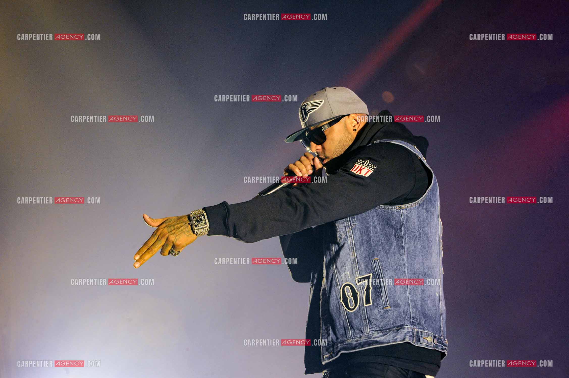 Le rappeur Élie Yaffa, dit Booba en concert au Zénith de Paris en 2007. ( Exclusif )