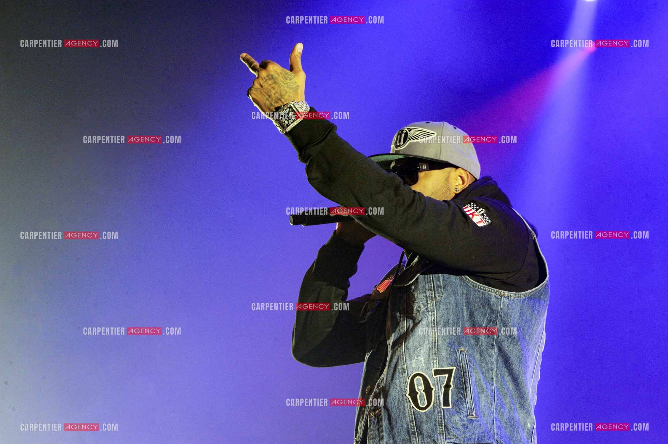 Le rappeur Élie Yaffa, dit Booba en concert au Zénith de Paris en 2007. ( Exclusif )