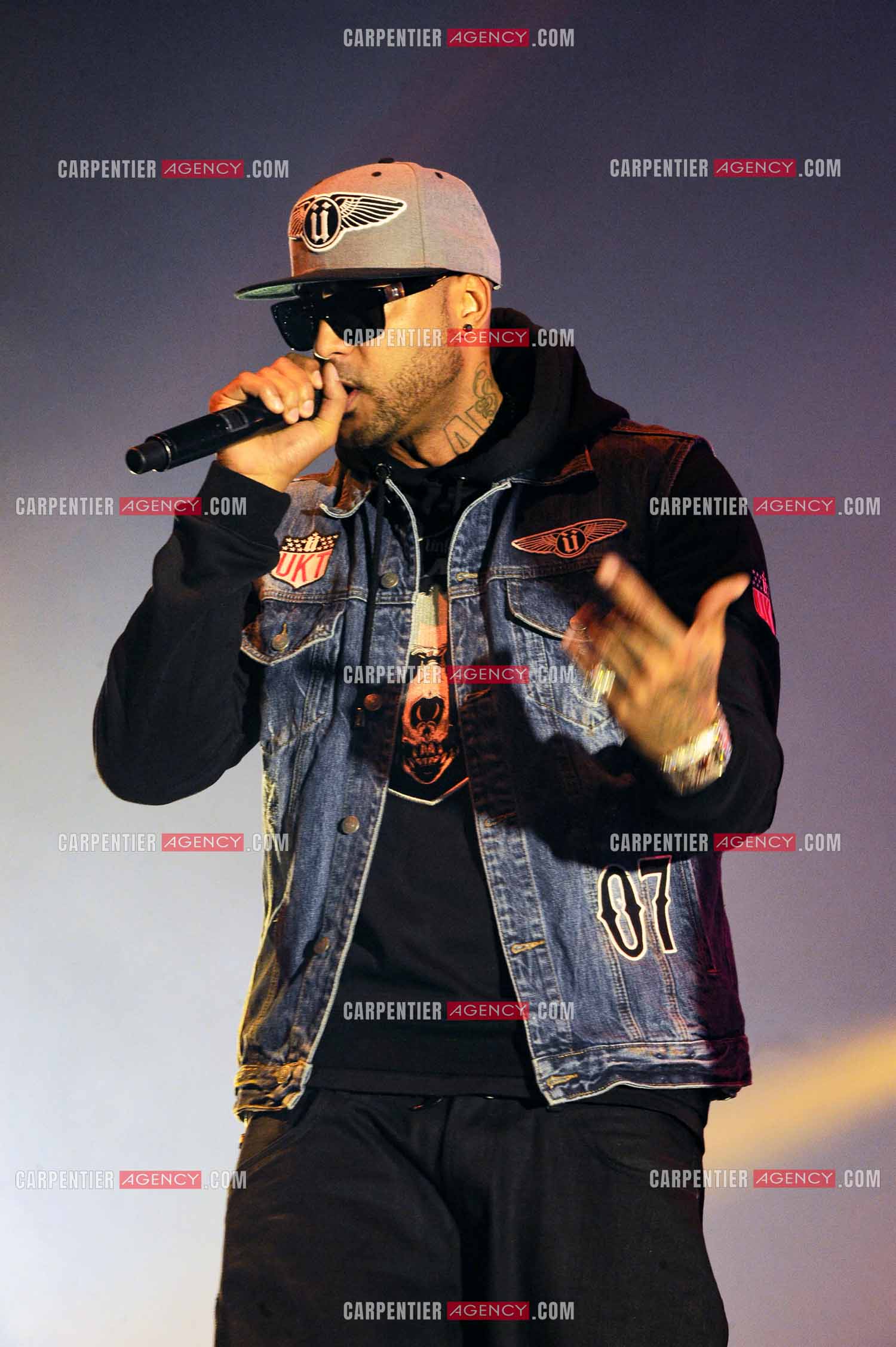 Le rappeur Élie Yaffa, dit Booba en concert au Zénith de Paris en 2007. ( Exclusif )
