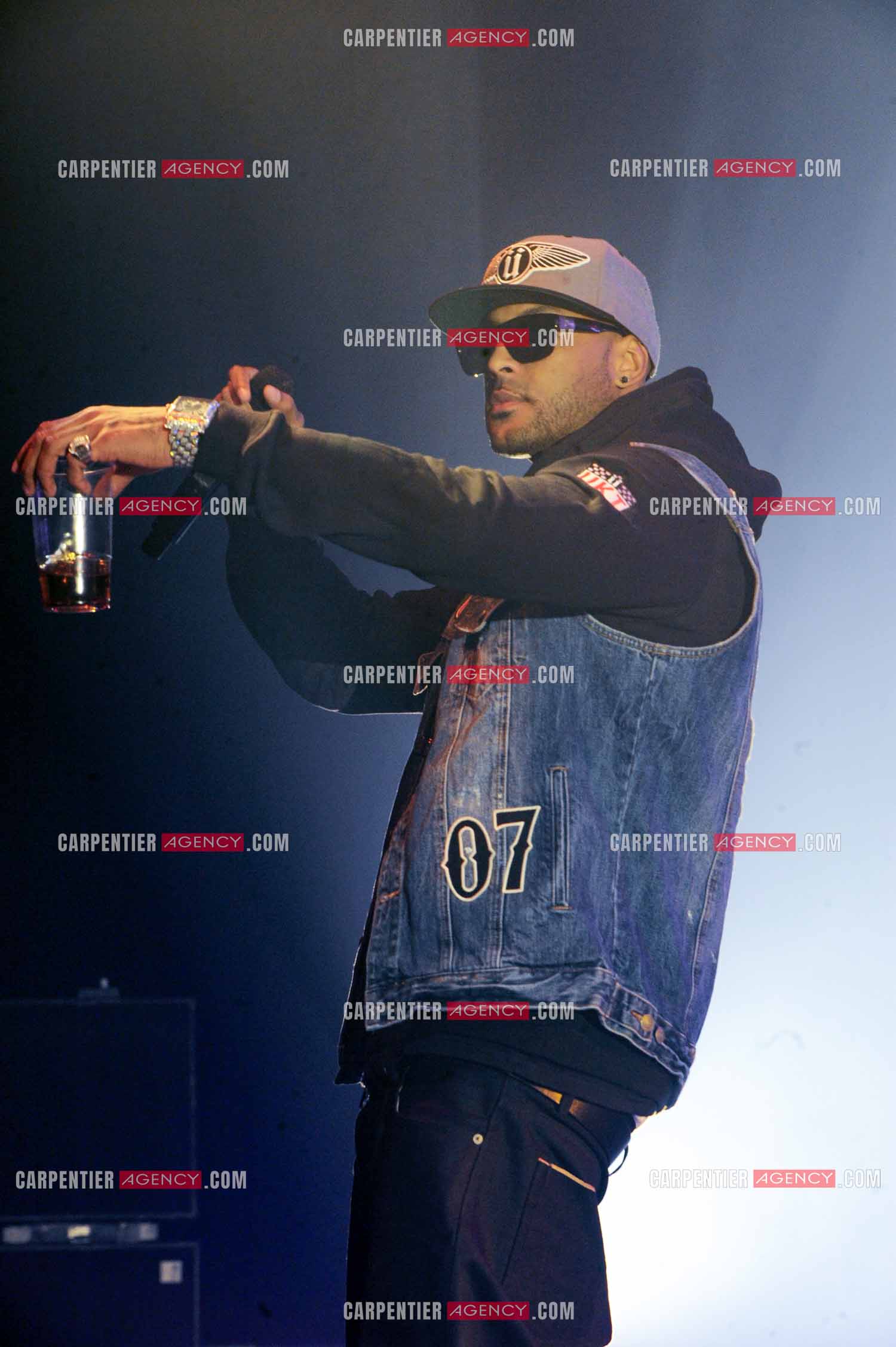 Le rappeur Élie Yaffa, dit Booba en concert au Zénith de Paris en 2007. ( Exclusif )