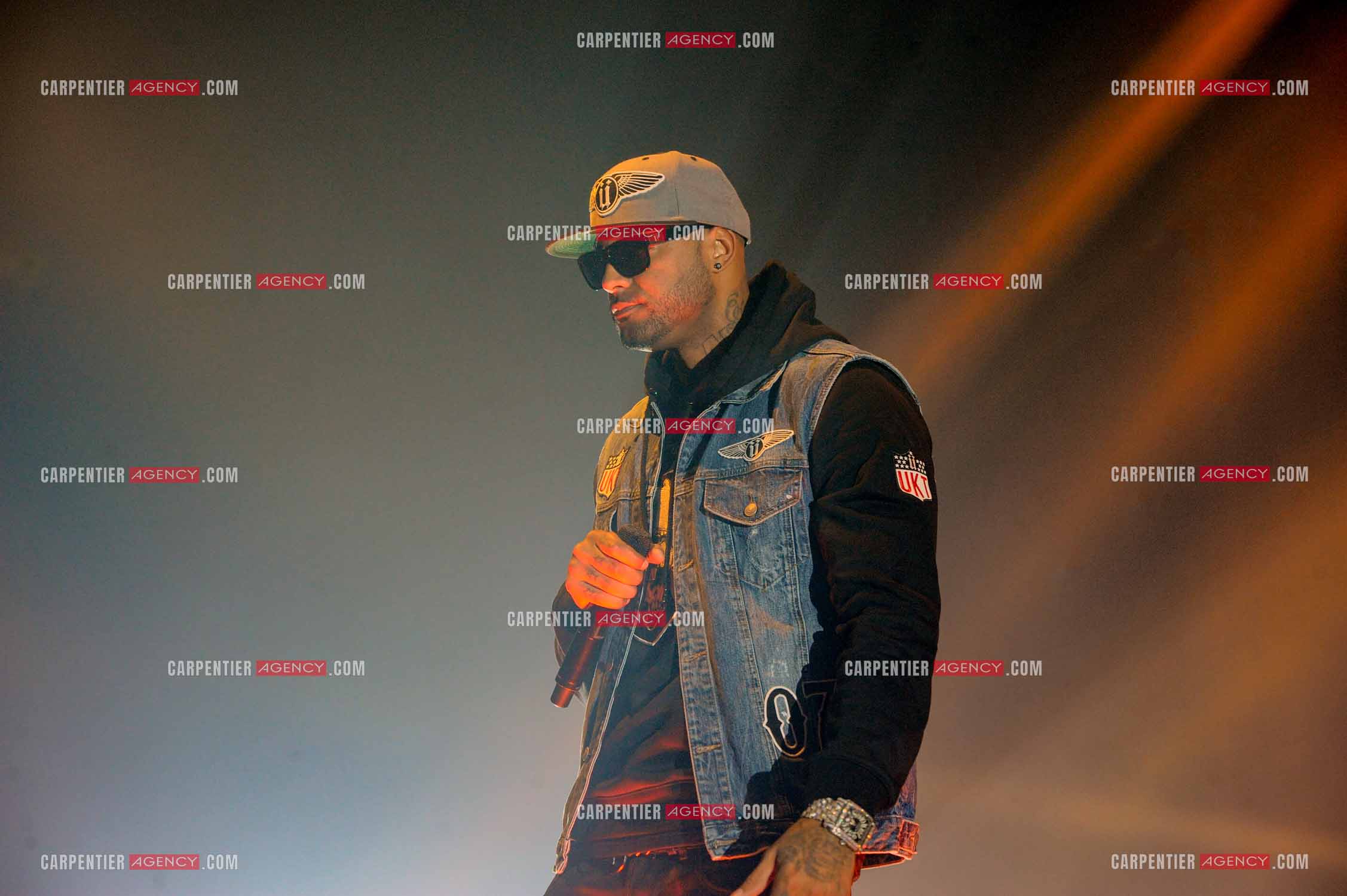 Le rappeur Élie Yaffa, dit Booba en concert au Zénith de Paris en 2007. ( Exclusif )