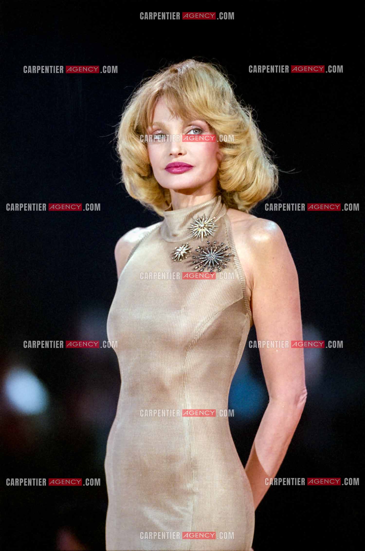 La chanteuse Arielle Dombasle invitée pour l’anniversaire des 20 ans du Zénith de Paris.