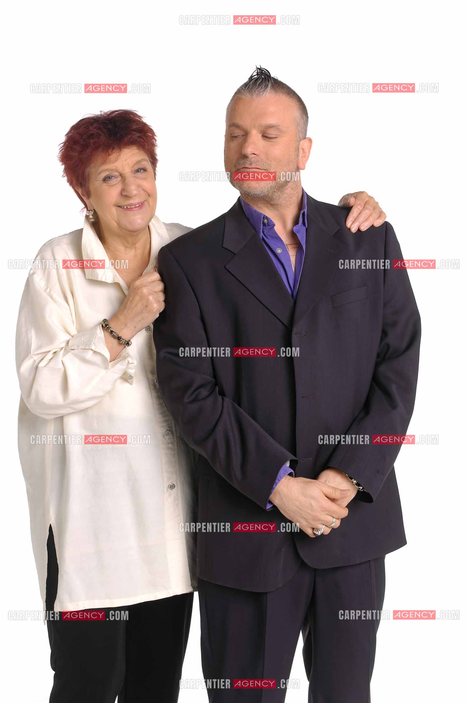 La chanteuse Anne Sylvestre  avec Sansévérino. ( Exclusif )