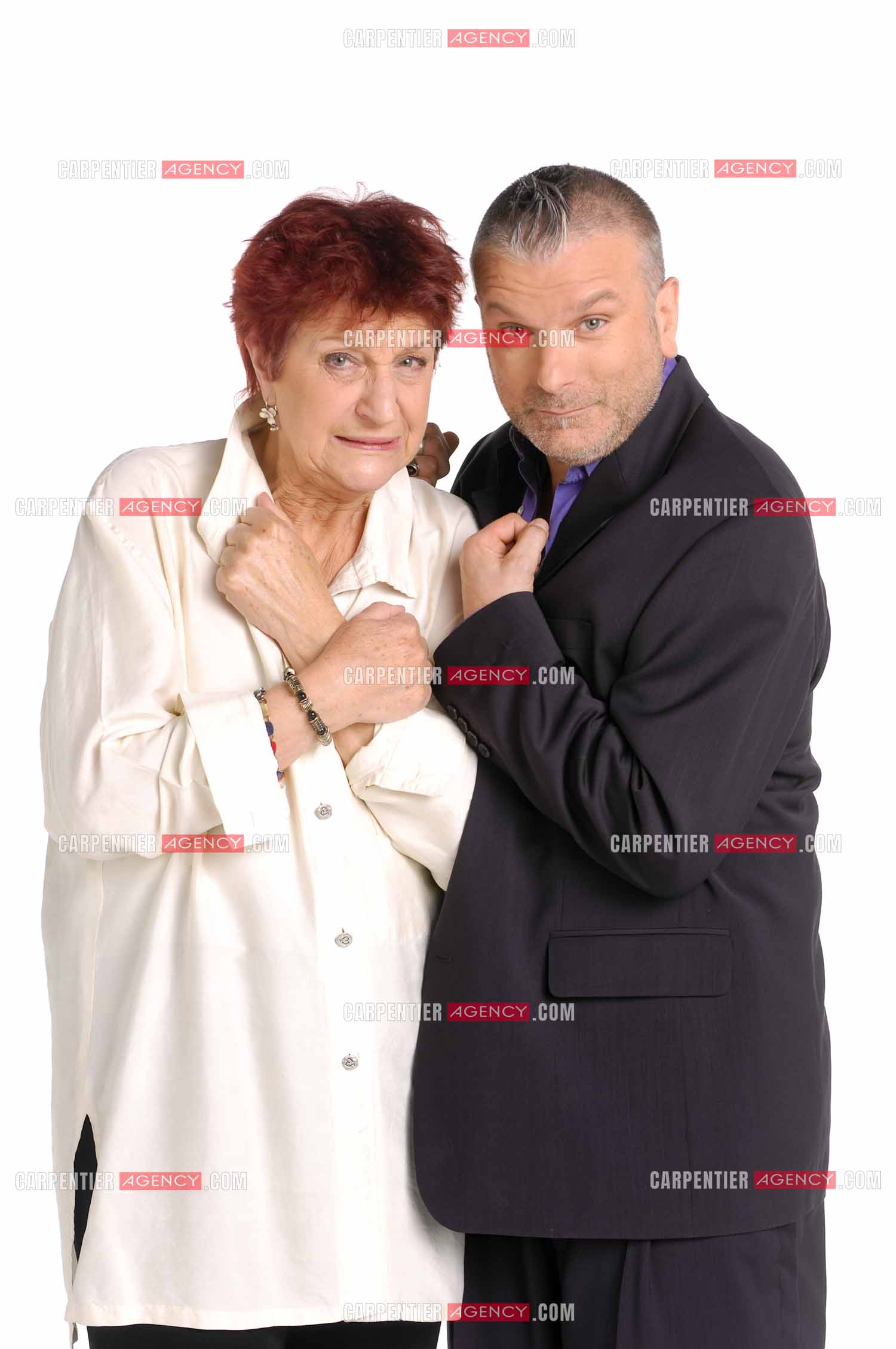 La chanteuse Anne Sylvestre  avec Sansévérino. ( Exclusif )