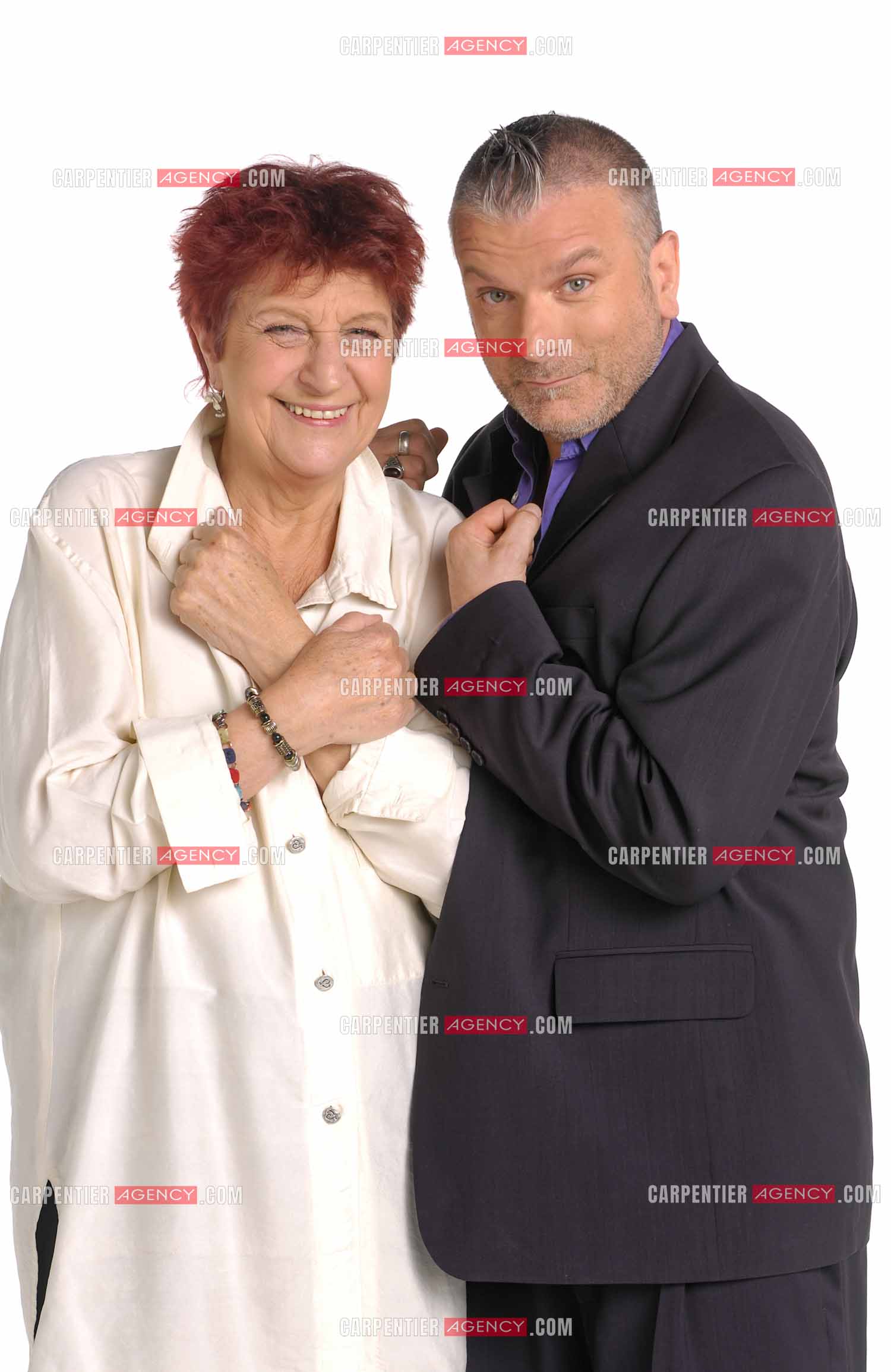 La chanteuse Anne Sylvestre  avec Sansévérino. ( Exclusif )