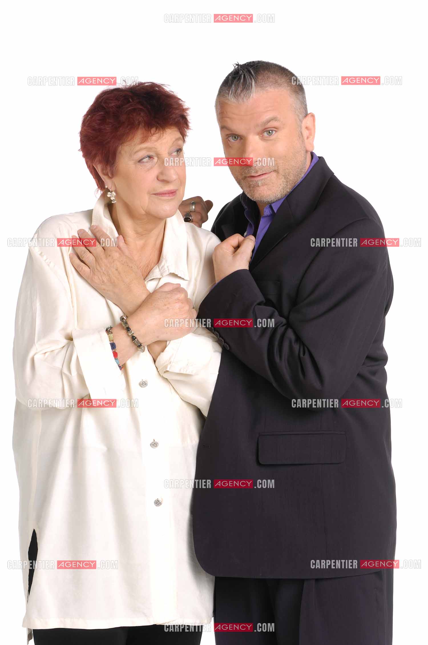 La chanteuse Anne Sylvestre  avec Sansévérino. ( Exclusif )