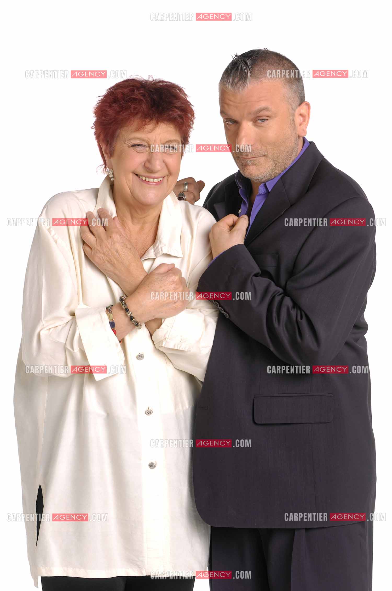 La chanteuse Anne Sylvestre  avec Sansévérino. ( Exclusif )