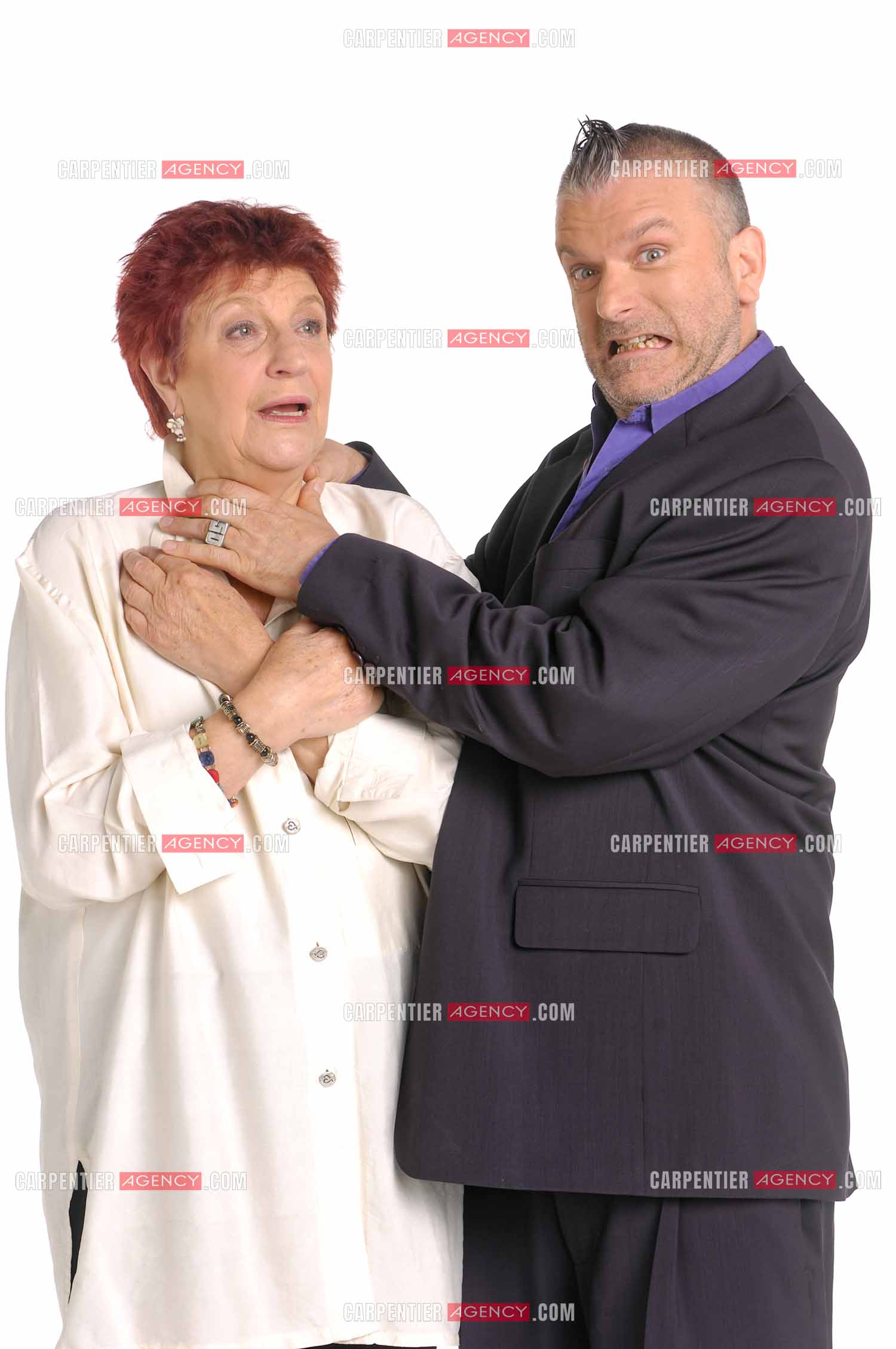 La chanteuse Anne Sylvestre  avec Sansévérino. ( Exclusif )