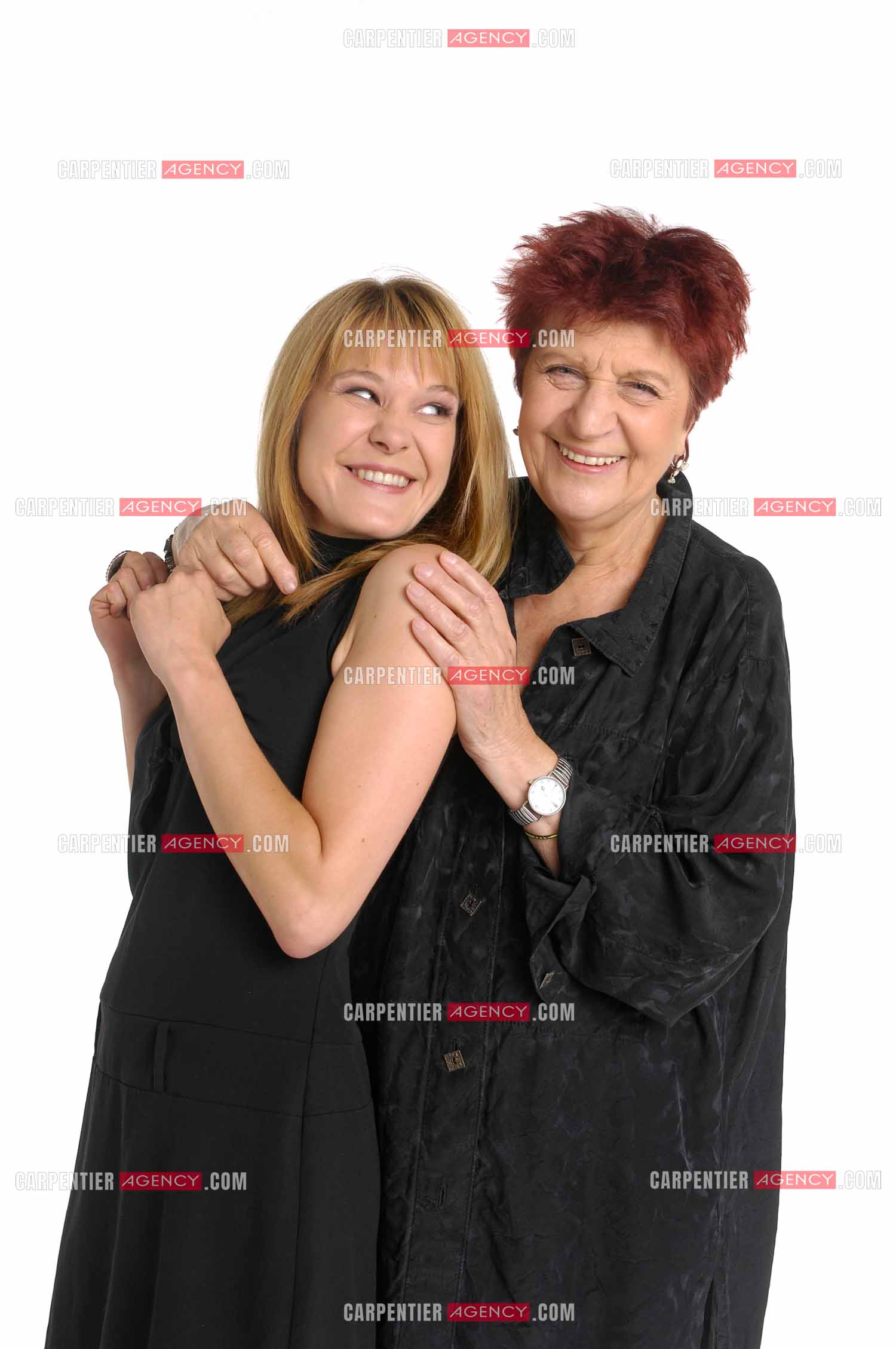 La chanteuse Anne Sylvestre et Agnès Bihl. ( Exclusif )