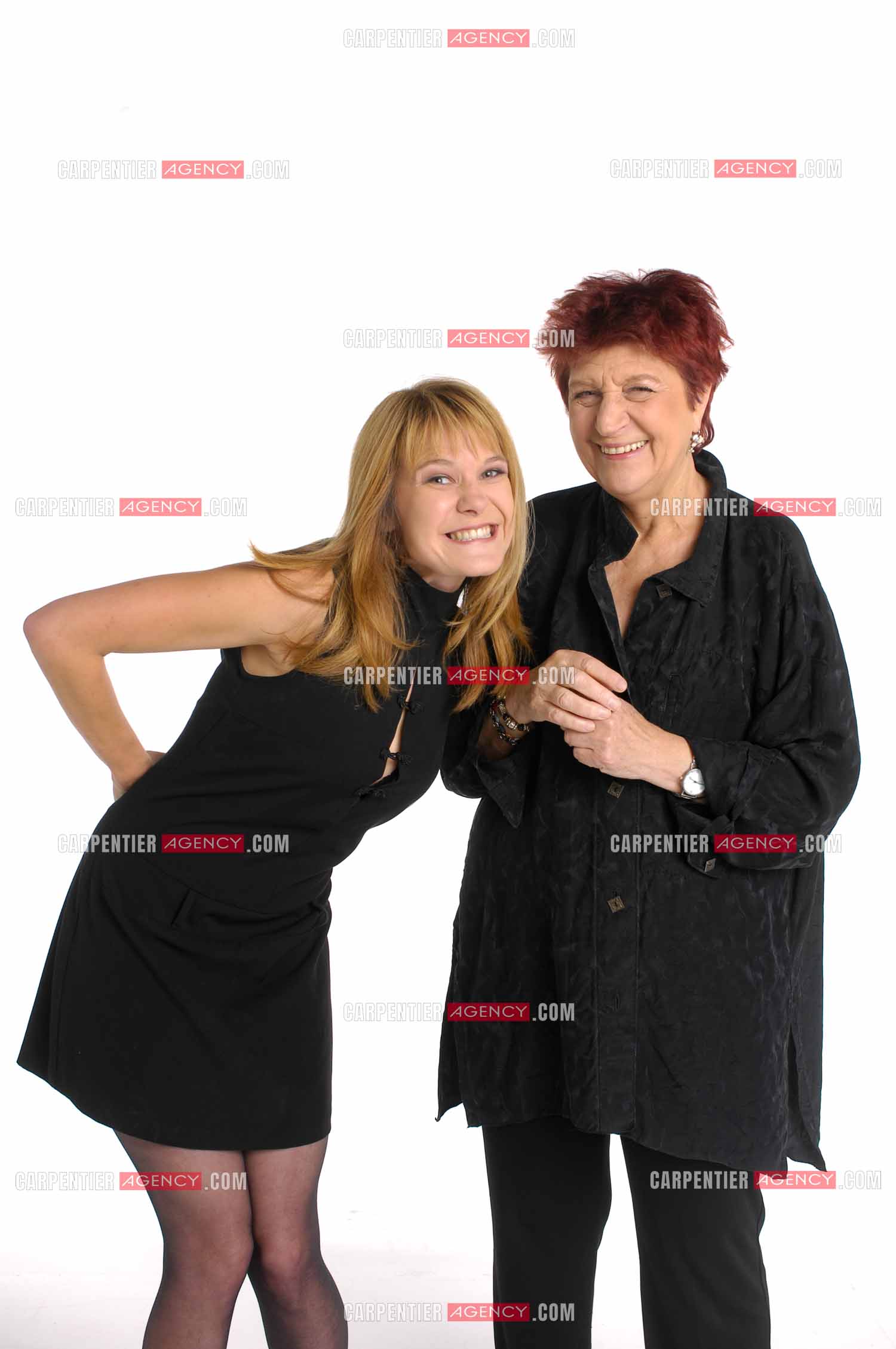 La chanteuse Anne Sylvestre et Agnès Bihl. ( Exclusif )