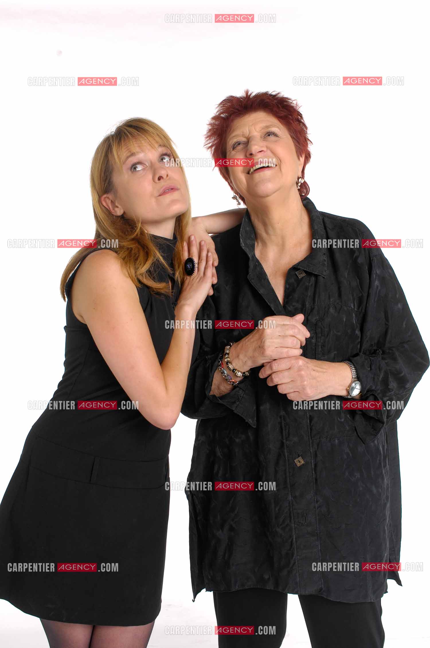 La chanteuse Anne Sylvestre et Agnès Bihl. ( Exclusif )