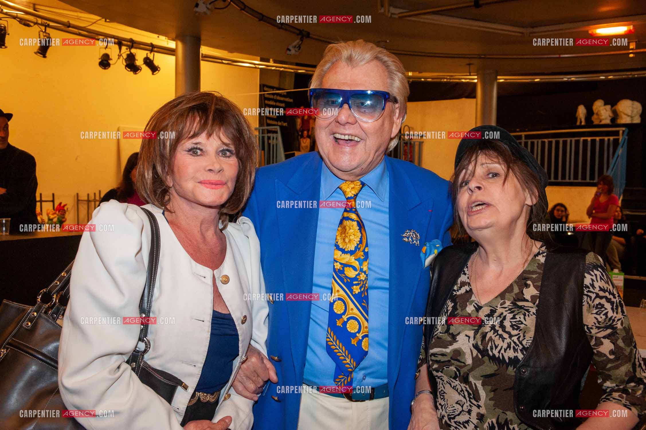 Le chanteur Alain Turban en concert à l'European. Dans les loges, Amarande, Michou et Georgette Lemaire.   ( Exclusif )