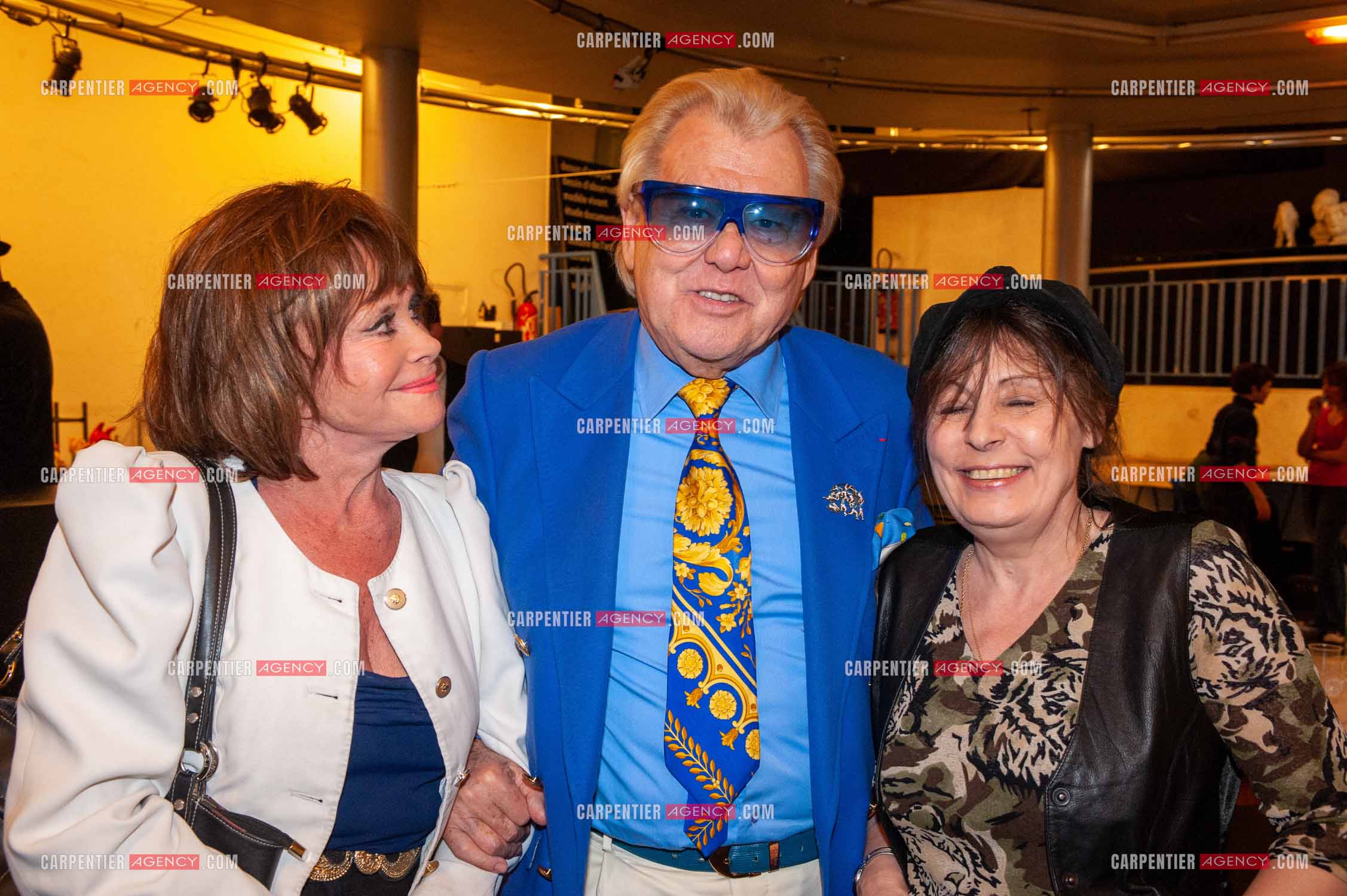 Le chanteur Alain Turban en concert à l'European. Dans les loges, Amarande, Michou et Georgette Lemaire.   ( Exclusif )