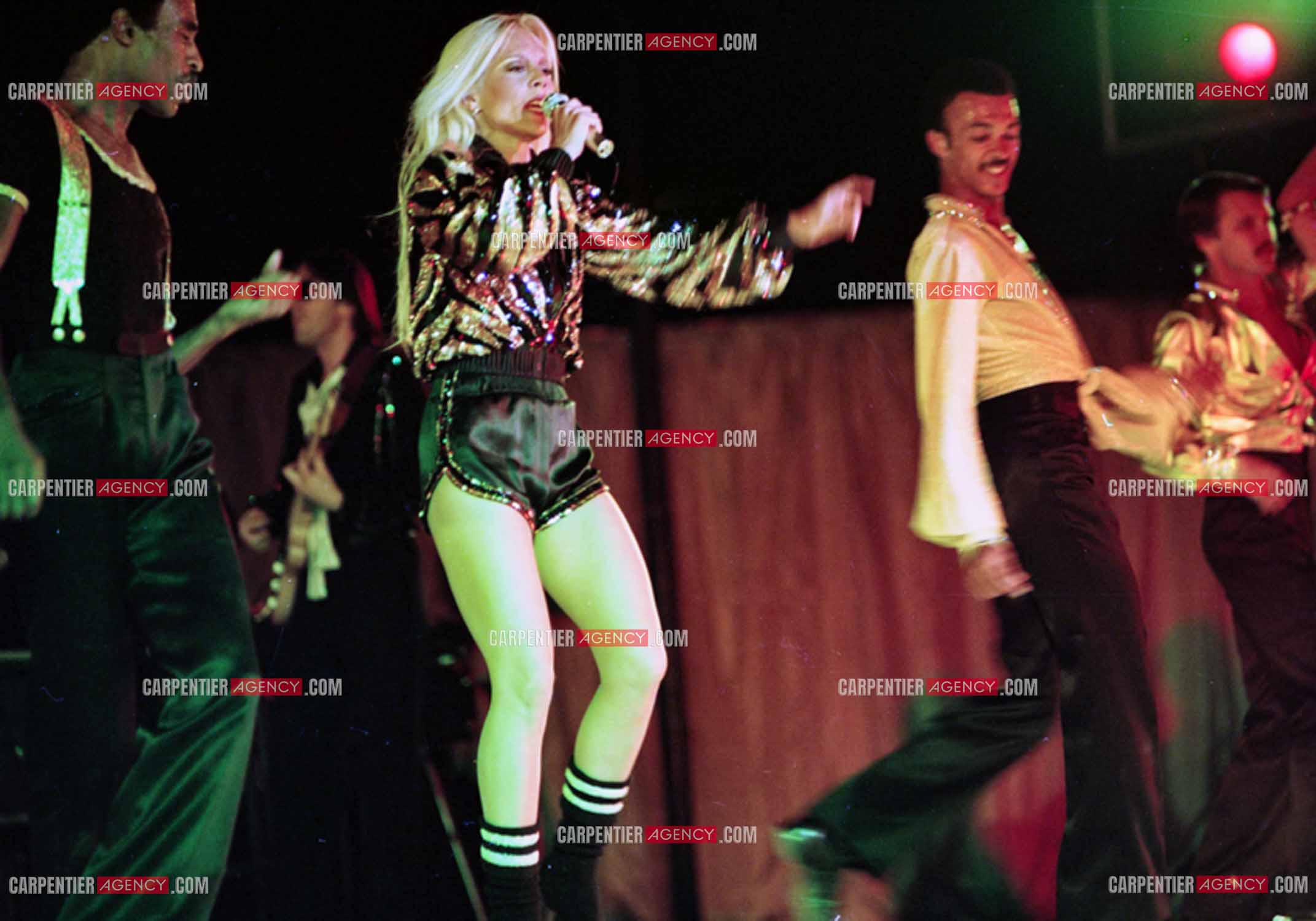 La chanteuse Sylvie Vartan en concert à Vienne en 1977.