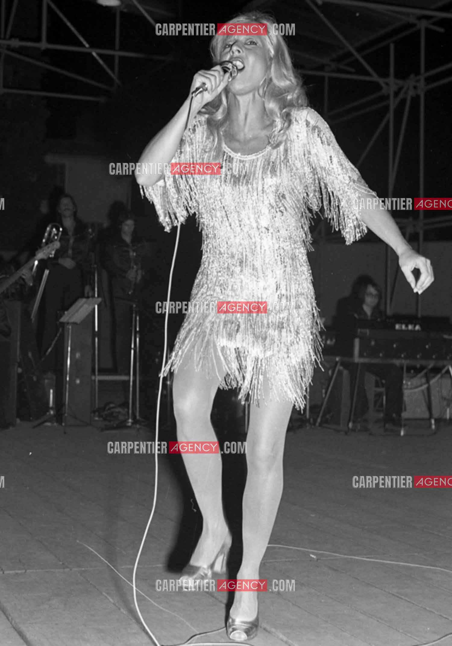 La chanteuse Sylvie Vartan en concert à Grenoble en 1977.