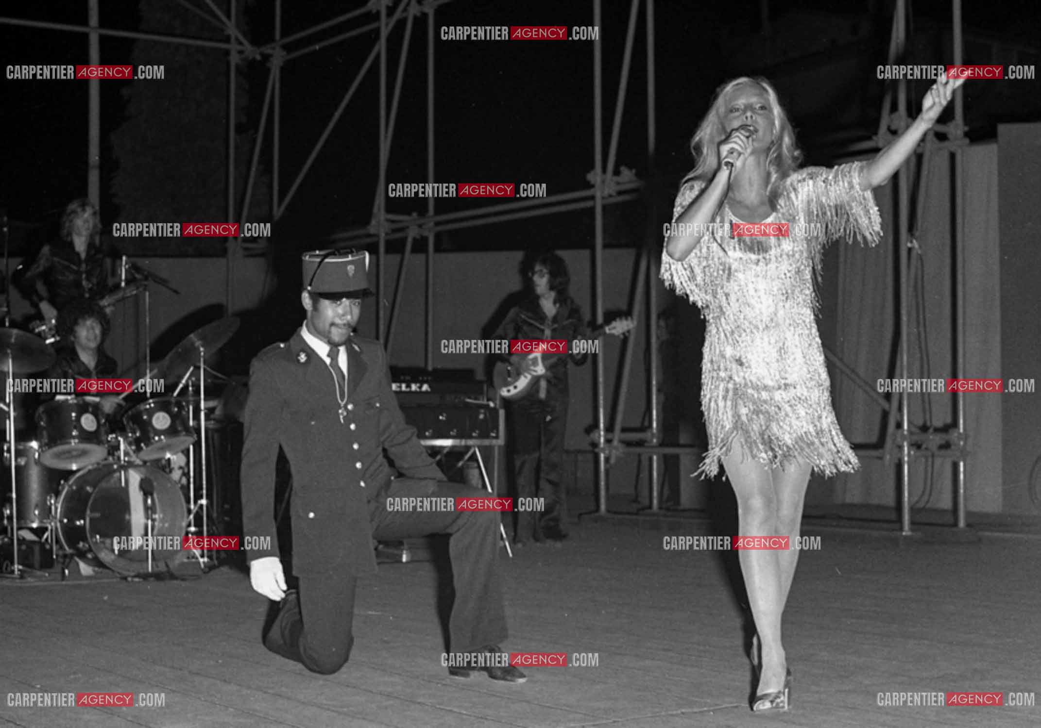 La chanteuse Sylvie Vartan en concert à Grenoble en 1977.