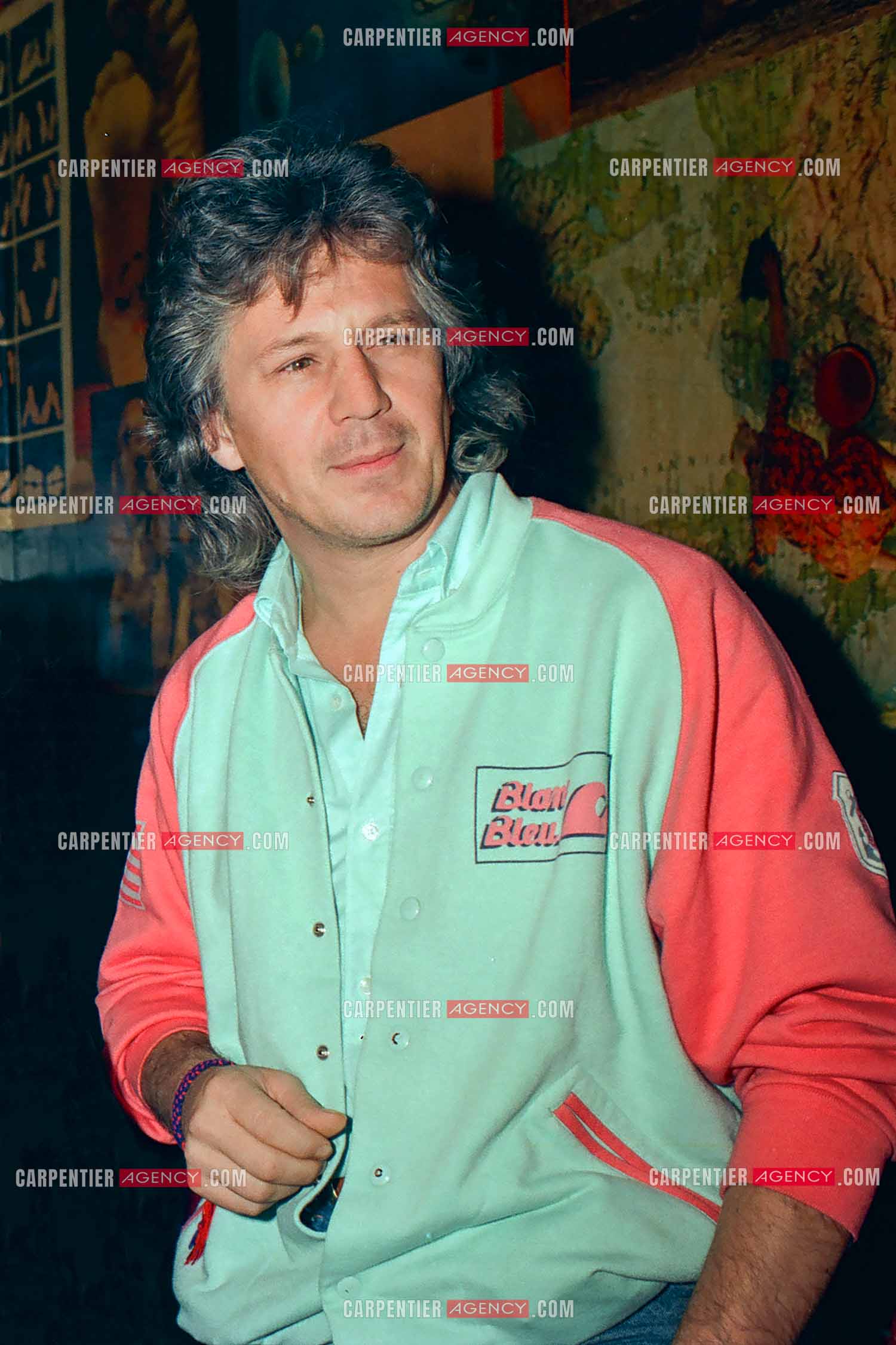 Le chanteur Gérard  Lenorman sur la scène de l'Olympia en 1985.   ( Exclusif )