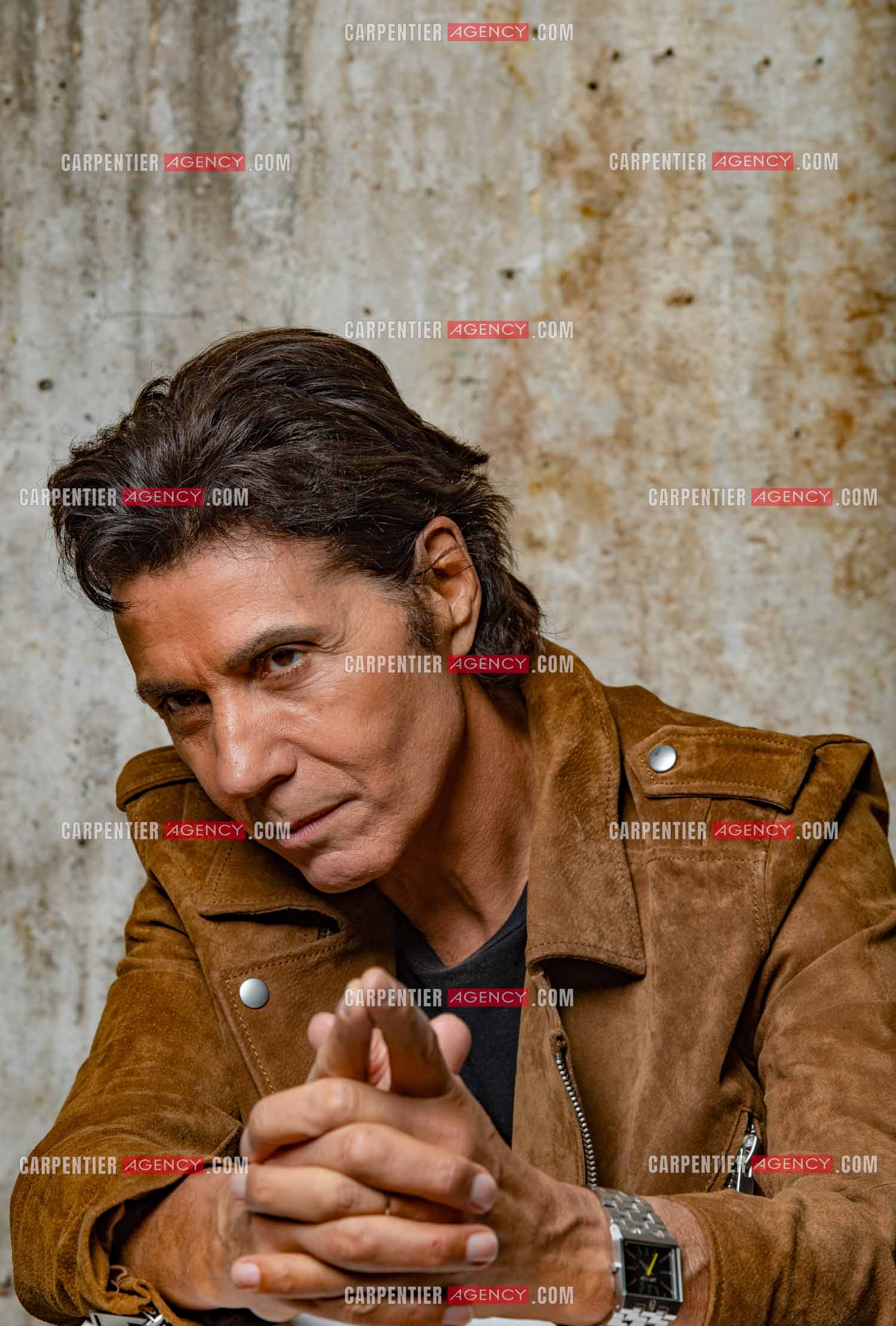 Le chanteur Jean-Luc Lahaye en studio sur Paris.   ( Exclusif )