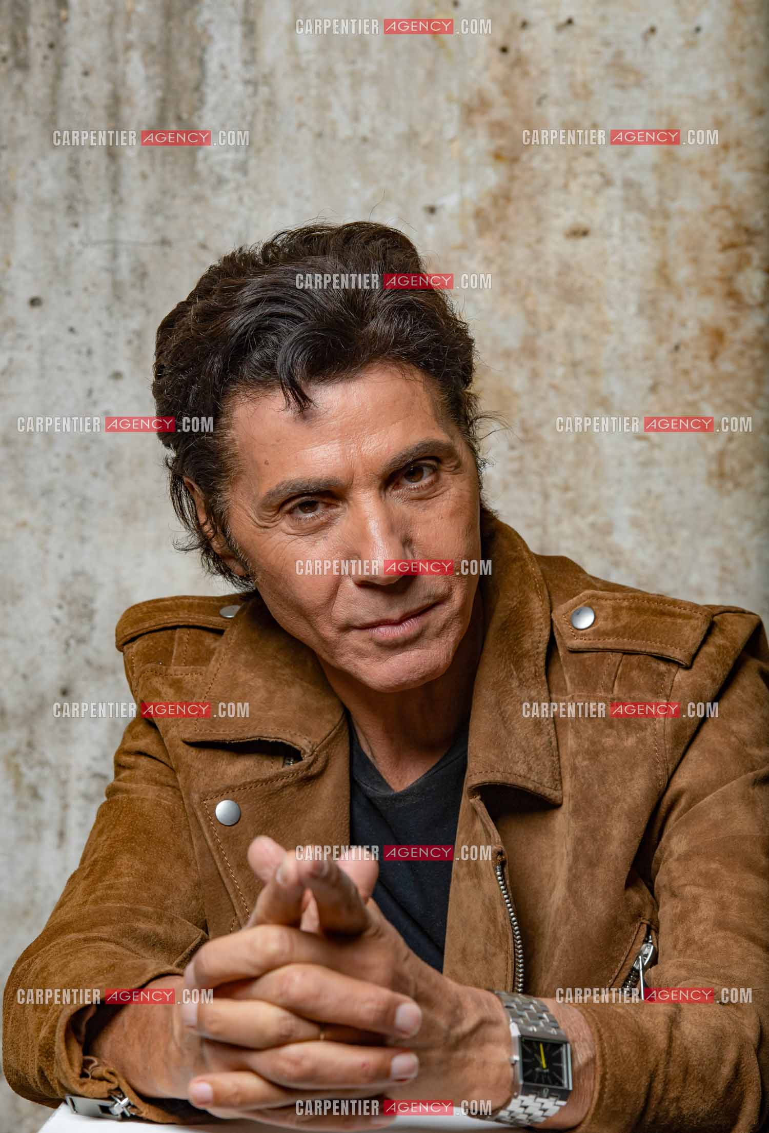 Le chanteur Jean-Luc Lahaye en studio sur Paris.   ( Exclusif )