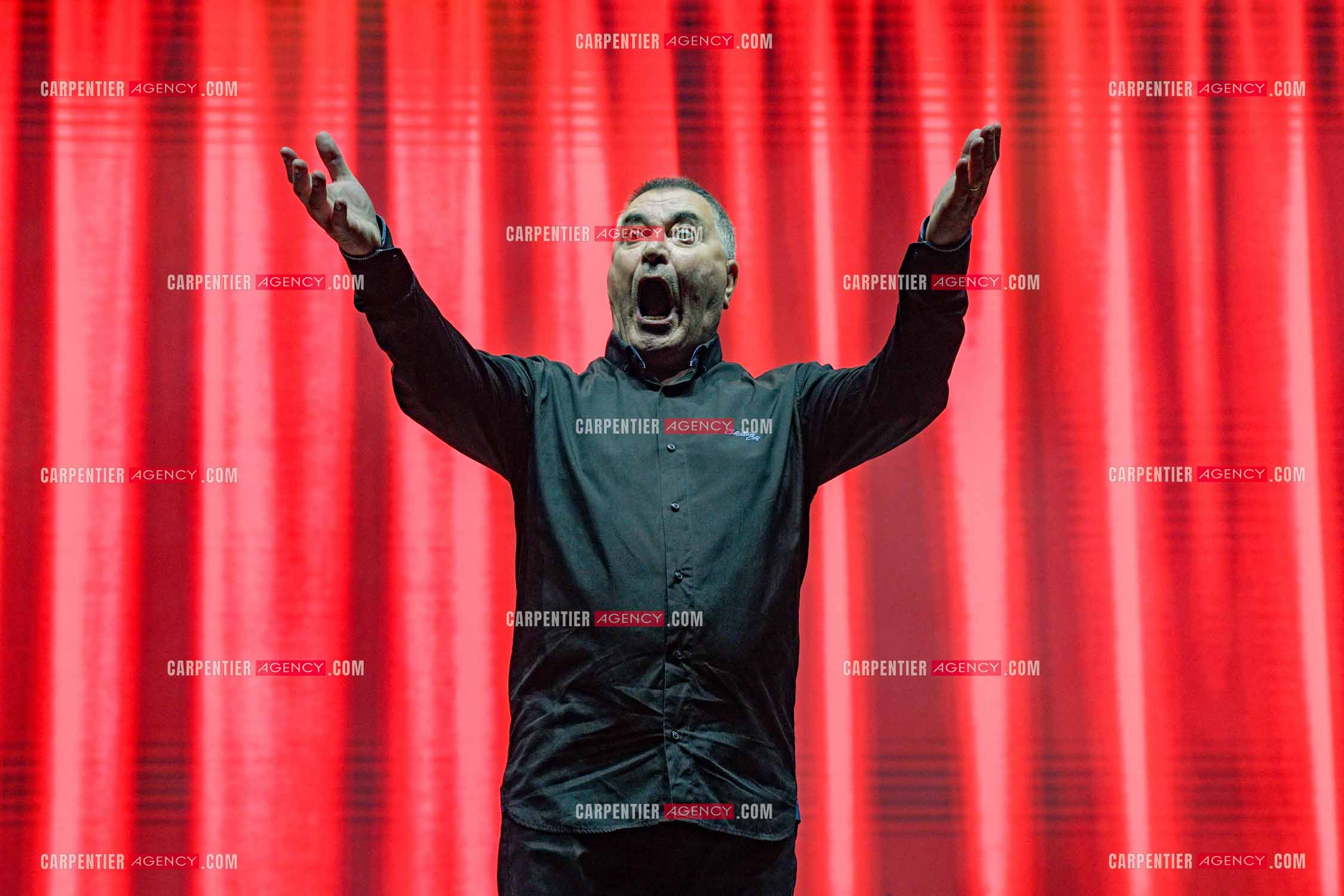 L'humoriste Jean-Marie Bigard en spectacle aux arènes de Fréjus.  ( Exclusif )