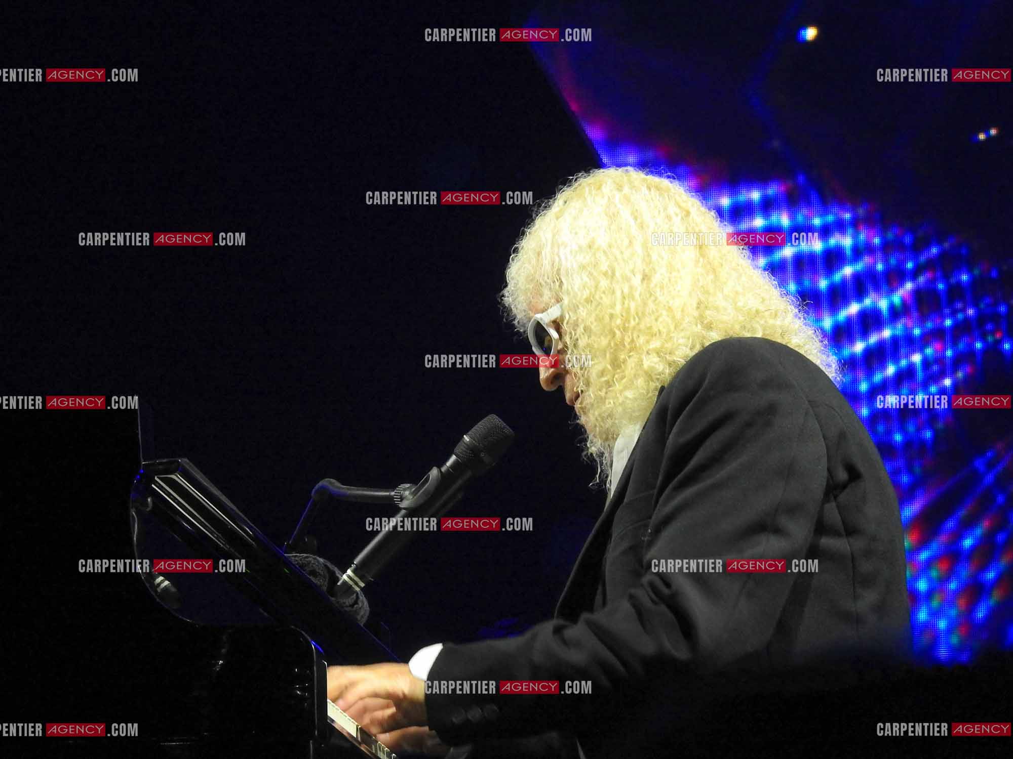 Le chanteur Michel Polnareff en concert au POPB de Paris Bercy en 2016.