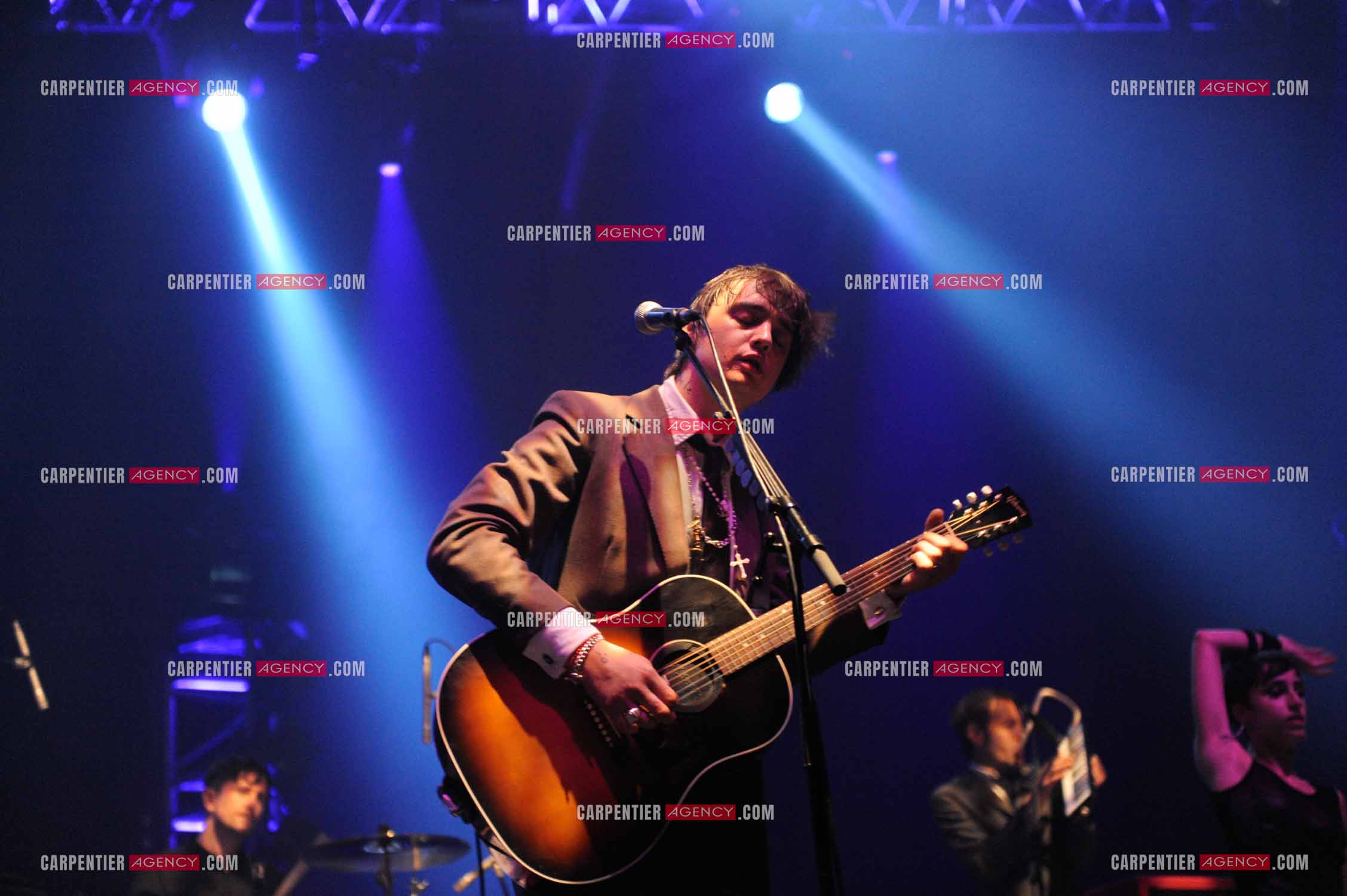 Le chanteur britannique Pete Doherty en concert au Zénith de Paris.