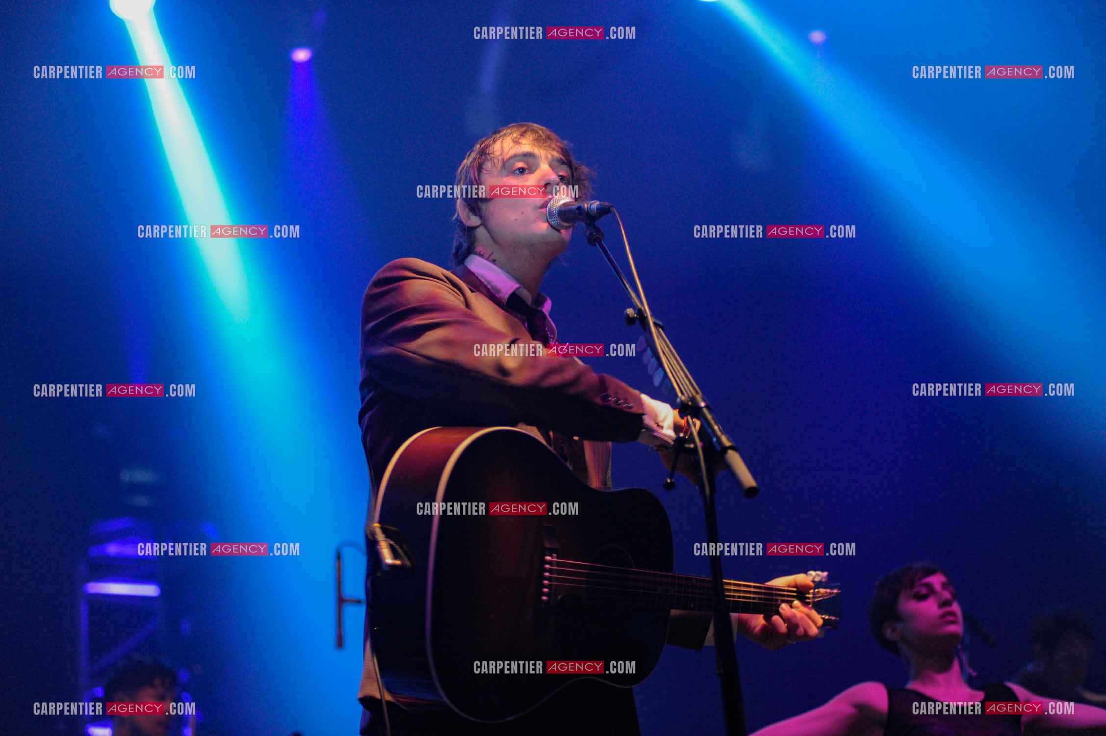 Le chanteur britannique Pete Doherty en concert au Zénith de Paris.