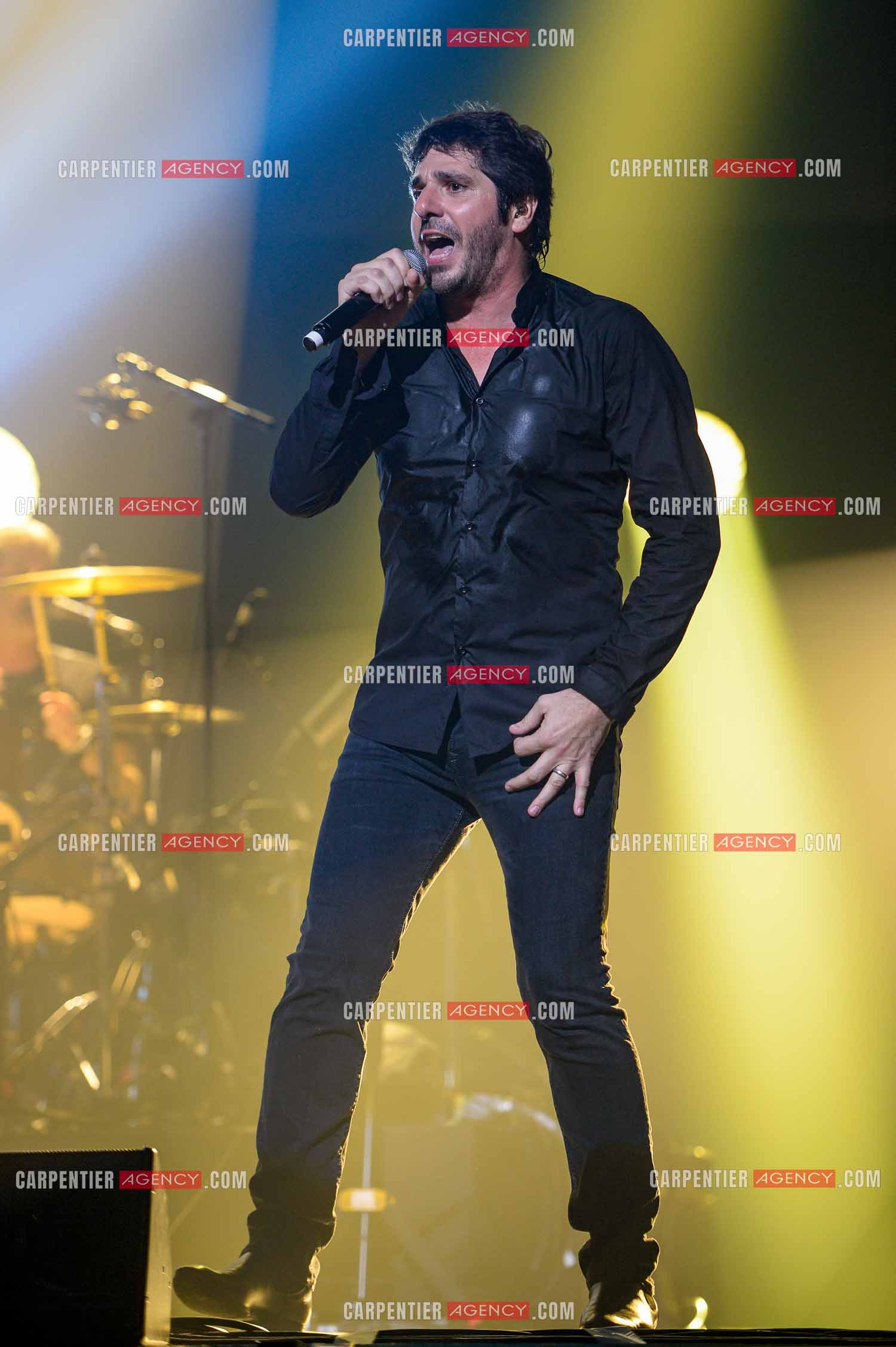 Le chanteur Patrick Fiori en concert.  ( Exclusif )