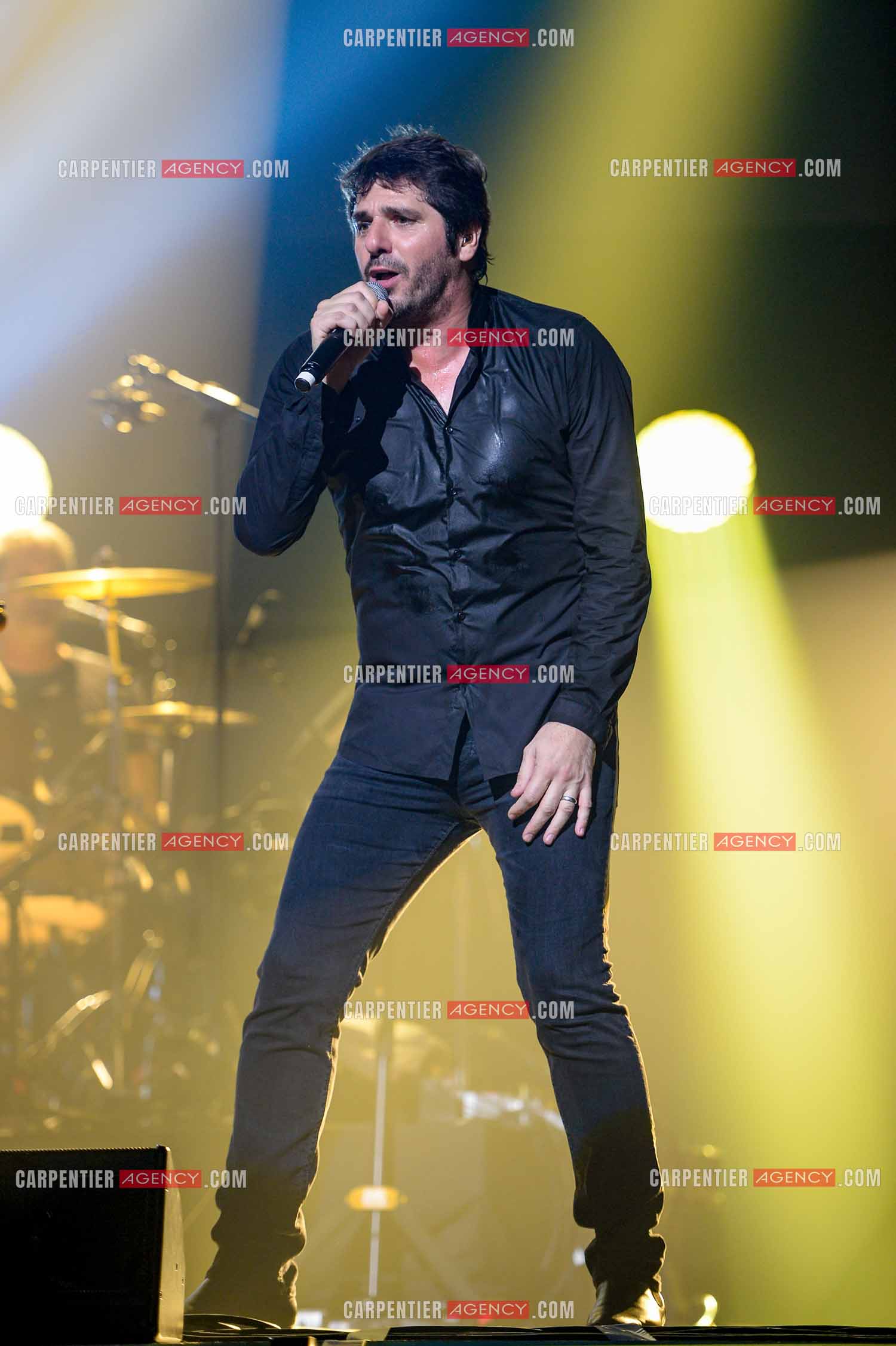 Le chanteur Patrick Fiori en concert.  ( Exclusif )