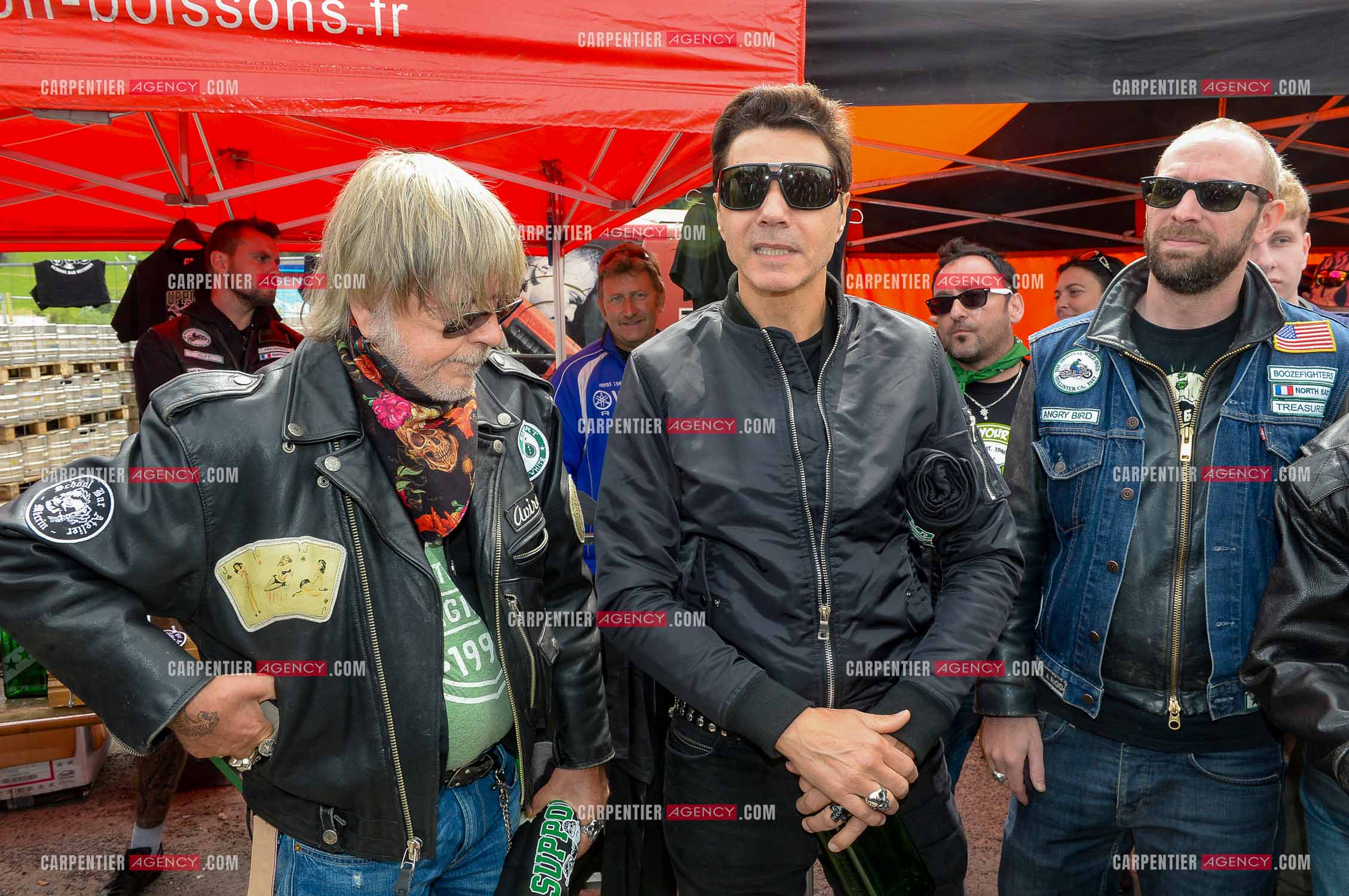 Le chanteur Renaud et son ami Jean-Luc Lahaye présent au festival Motordays à Gérardmer en 2016. (Exclusif )