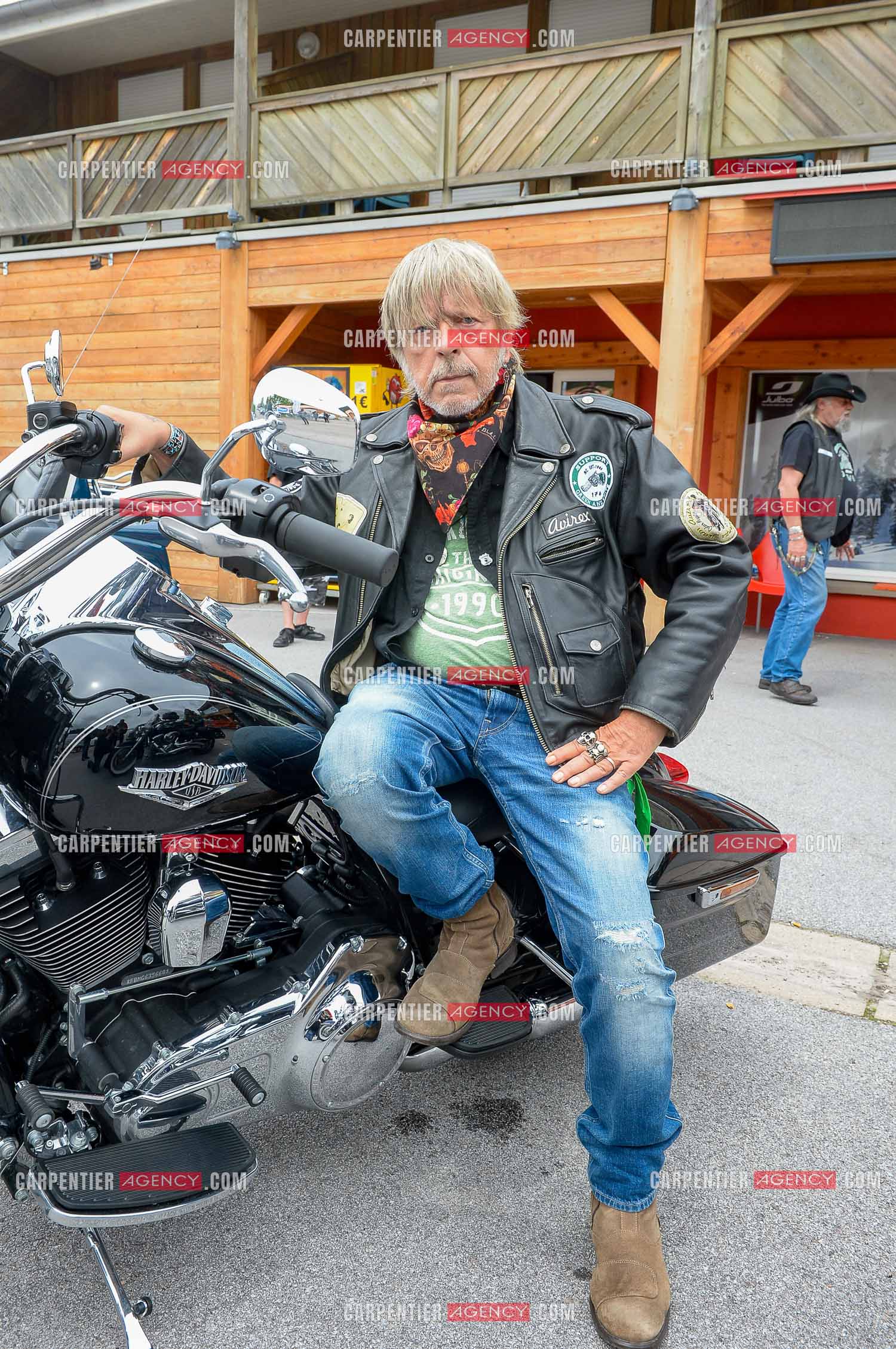 Le chanteur Renaud ( parrain de cette seconde édition ) assiste au "Motordays" à Gérardmer en 2016.   ( Exclusif )