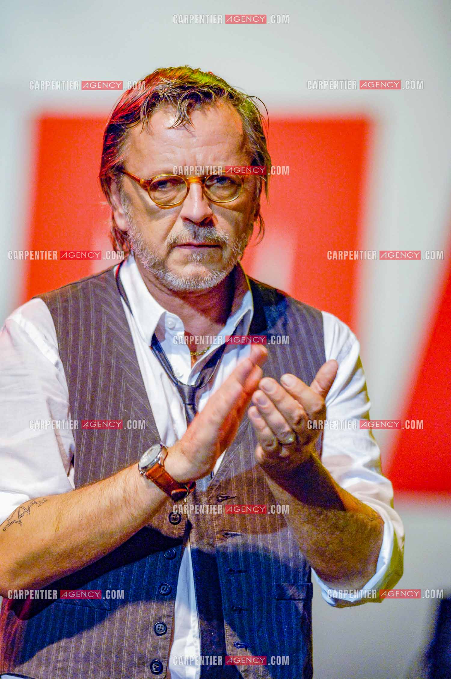 Le chanteur Renaud en novembre 2007 lors d'un concert pour la libération d'Ingrid Betancourt.