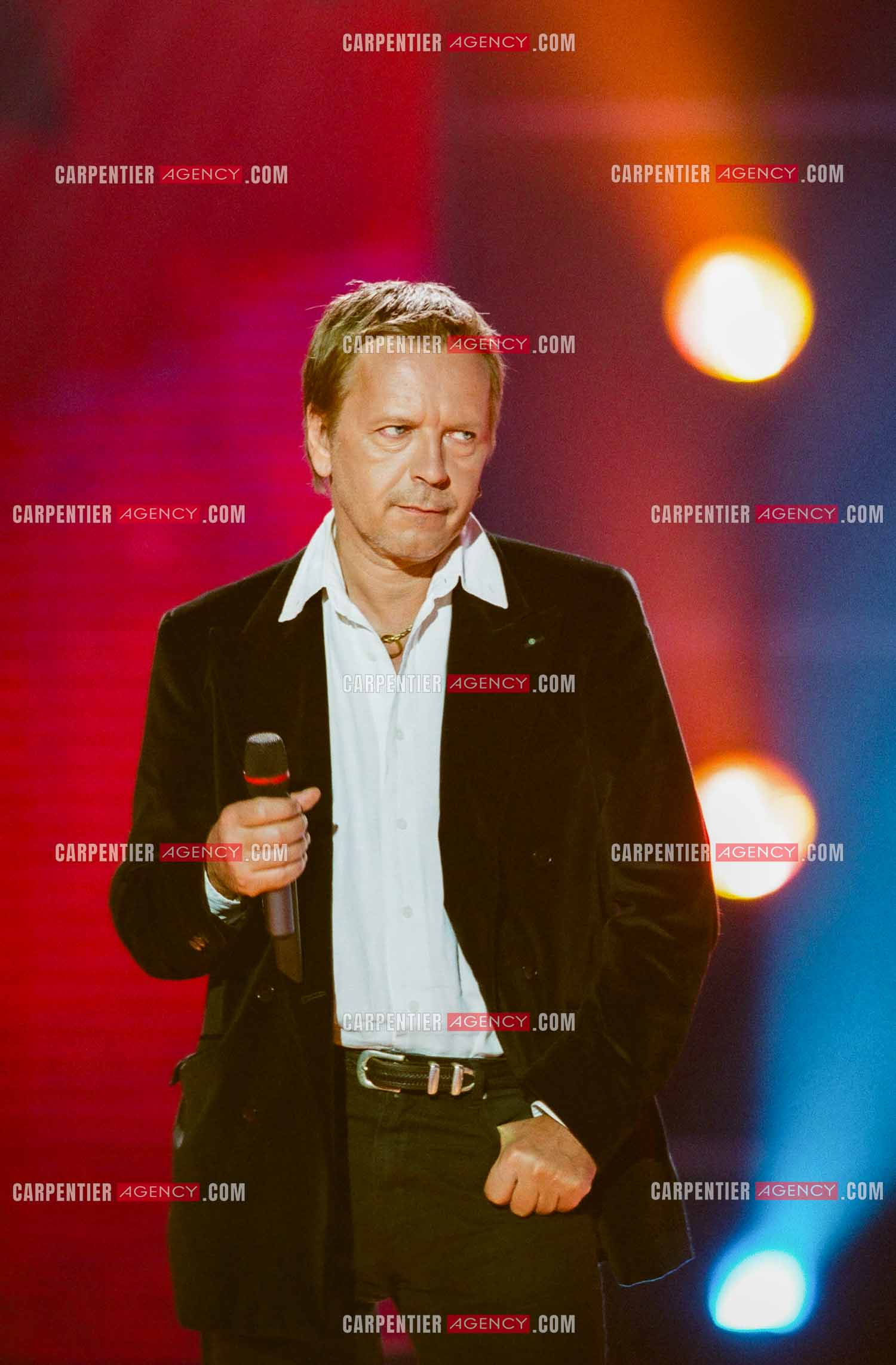 Le chanteur Renaud lors des Victoires de la musique au Zénith de Paris en 2005.