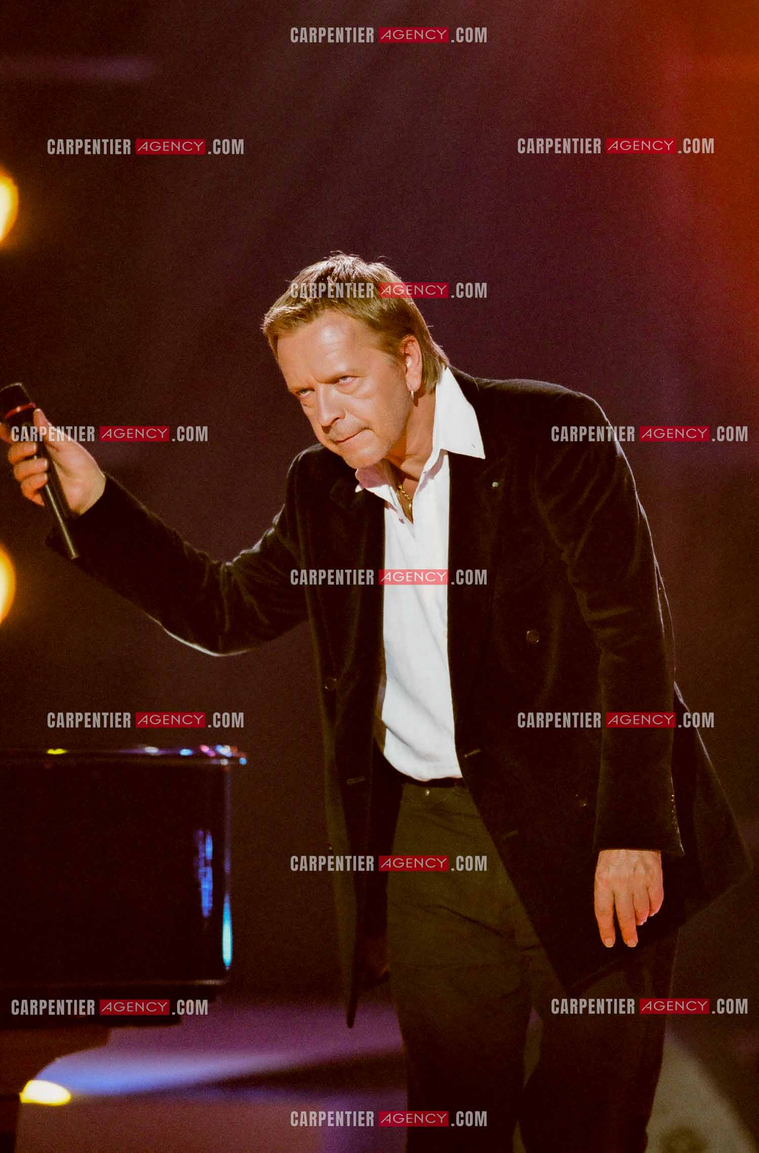 Le chanteur Renaud lors des Victoires de la musique au Zénith de Paris en 2005.