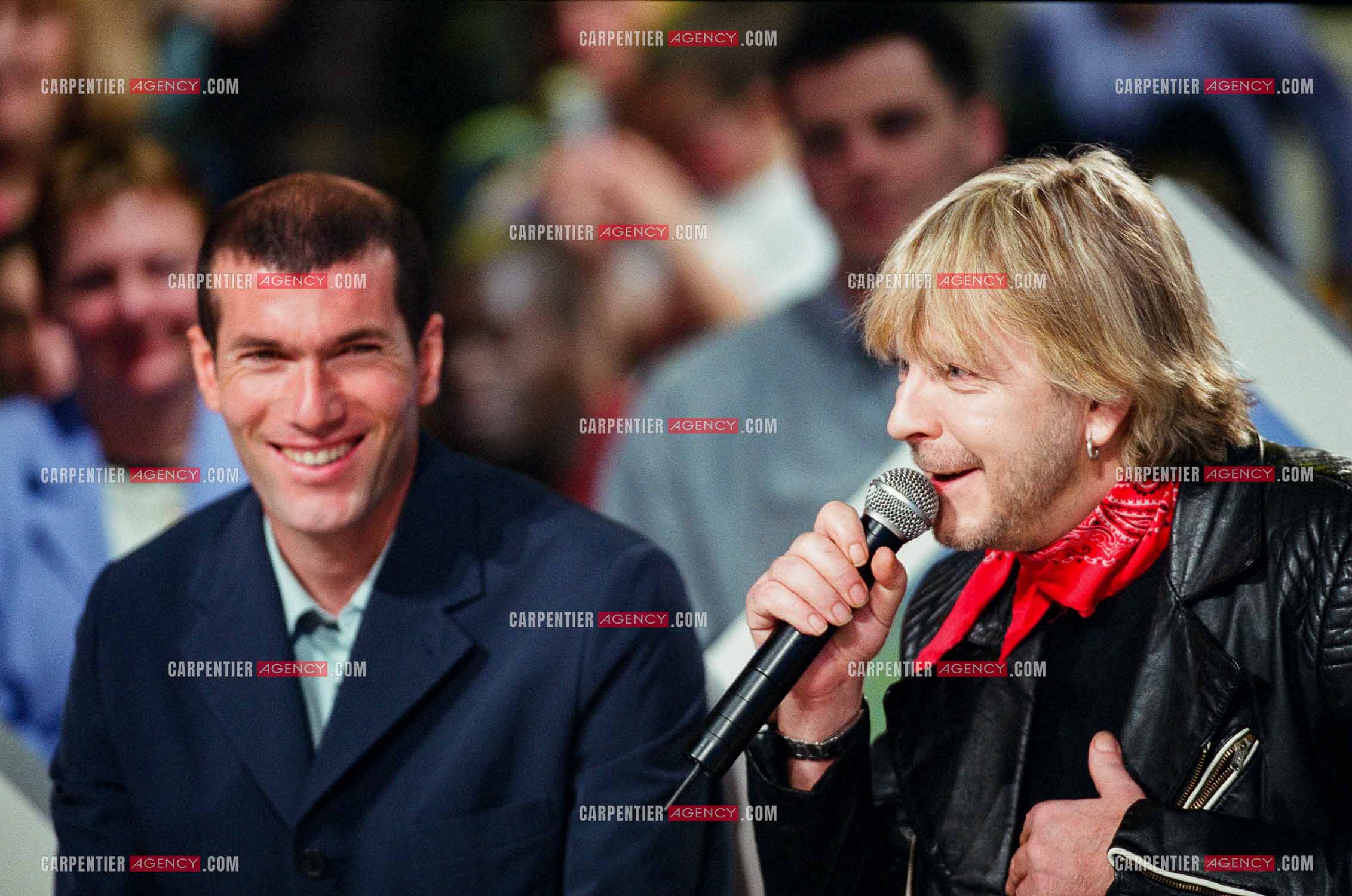 Le chanteur Renaud Séchan invité de l'émission spéciale “ELA“ assosiation parainée par le footbaleur Zinédine Zidane.  ( Exclusif )