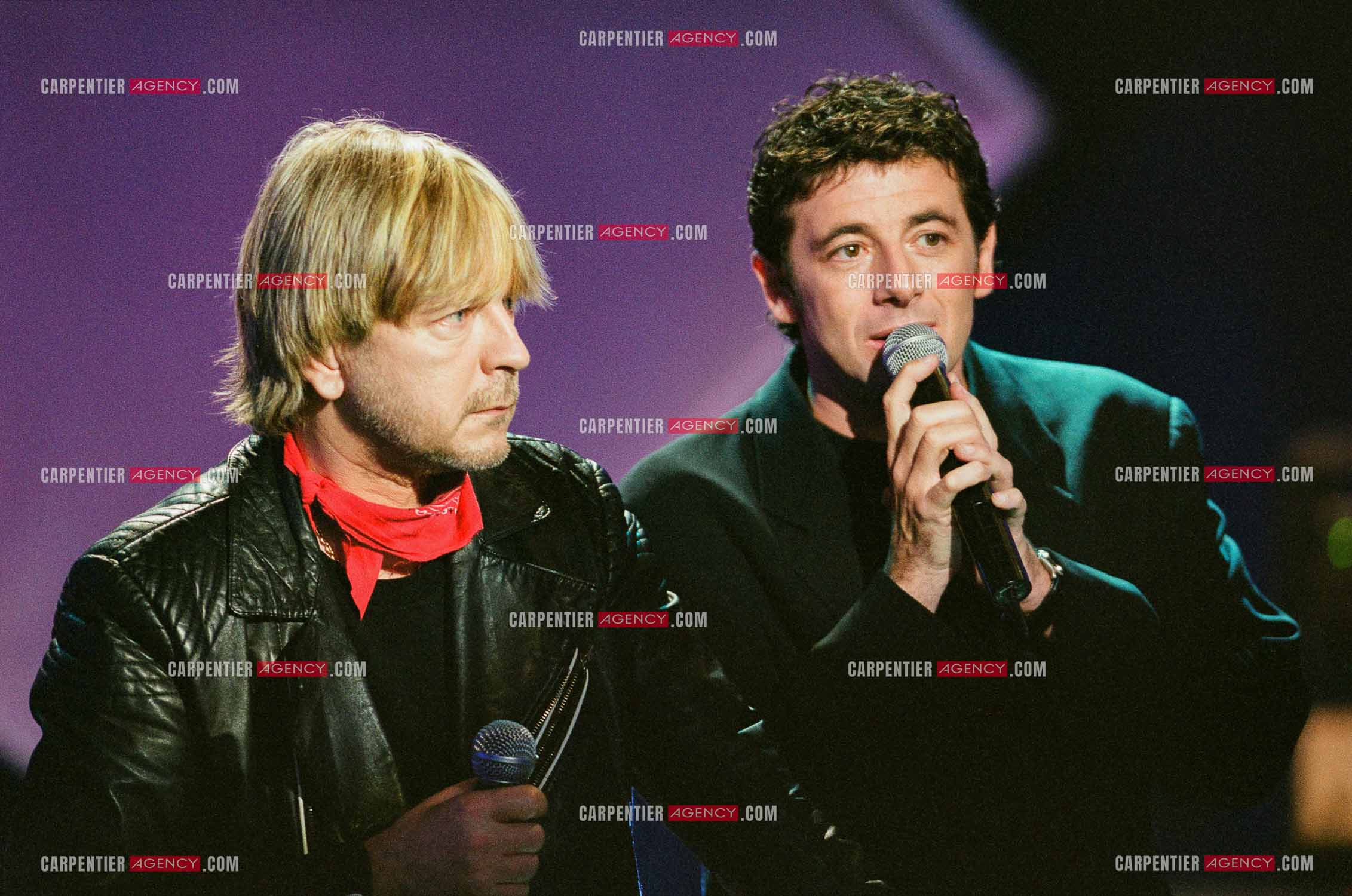 Le chanteur Renaud Séchan invité de l'émission spéciale “ELA“ assosiation parainée par le footbaleur Zinédine Zidane. Duo entre Renaud et Patrick Bruel. ( Exclusif )