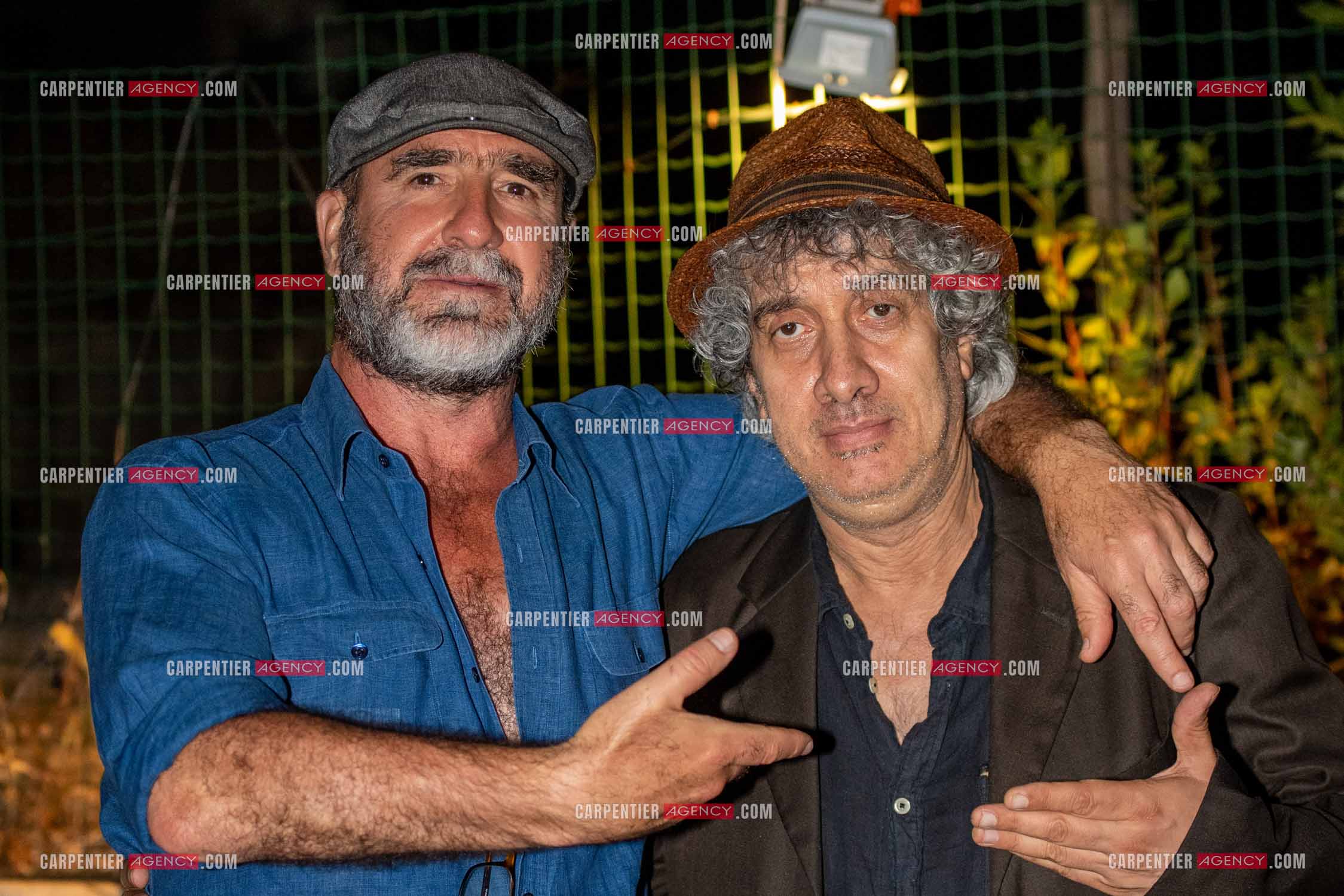 Ouverture du 32èm Festival de cinéma à Marseille du 19 au 25 juillet 2021. Eric Cantona et le musicien chanteur Hakim Hamadouche.    ( Exclusif )