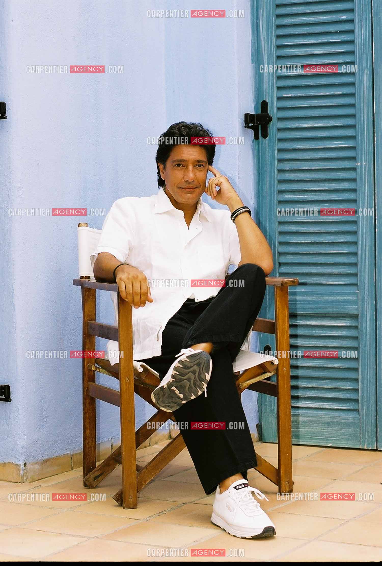 Le chanteur Frédéric François lors d'une escale en Turquie pour une séance photo.  ( Exclusif )