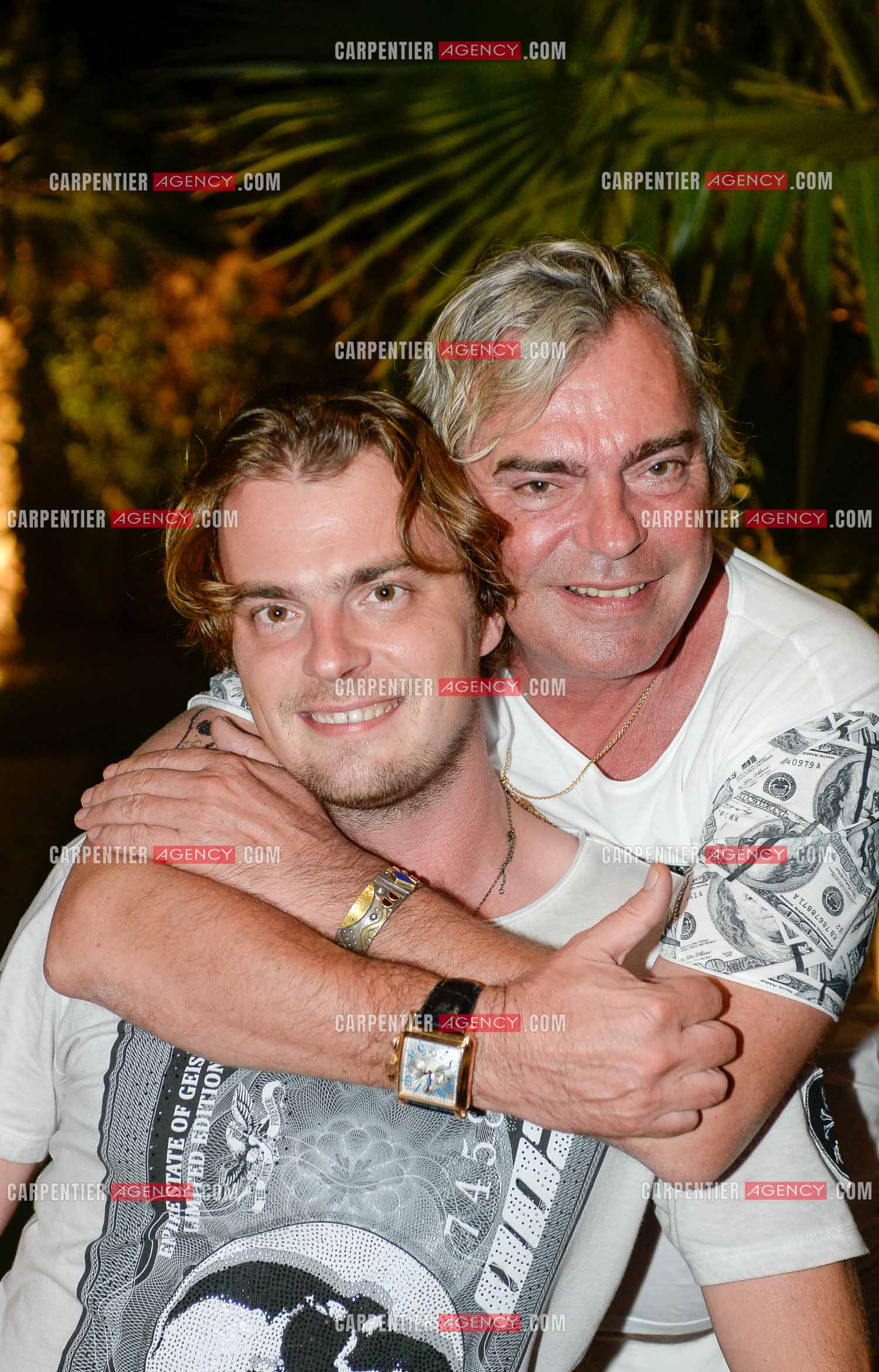 L'Horloger FRANCK MULLER et son fils Fabian Muller en vacances à St TROPEZ.