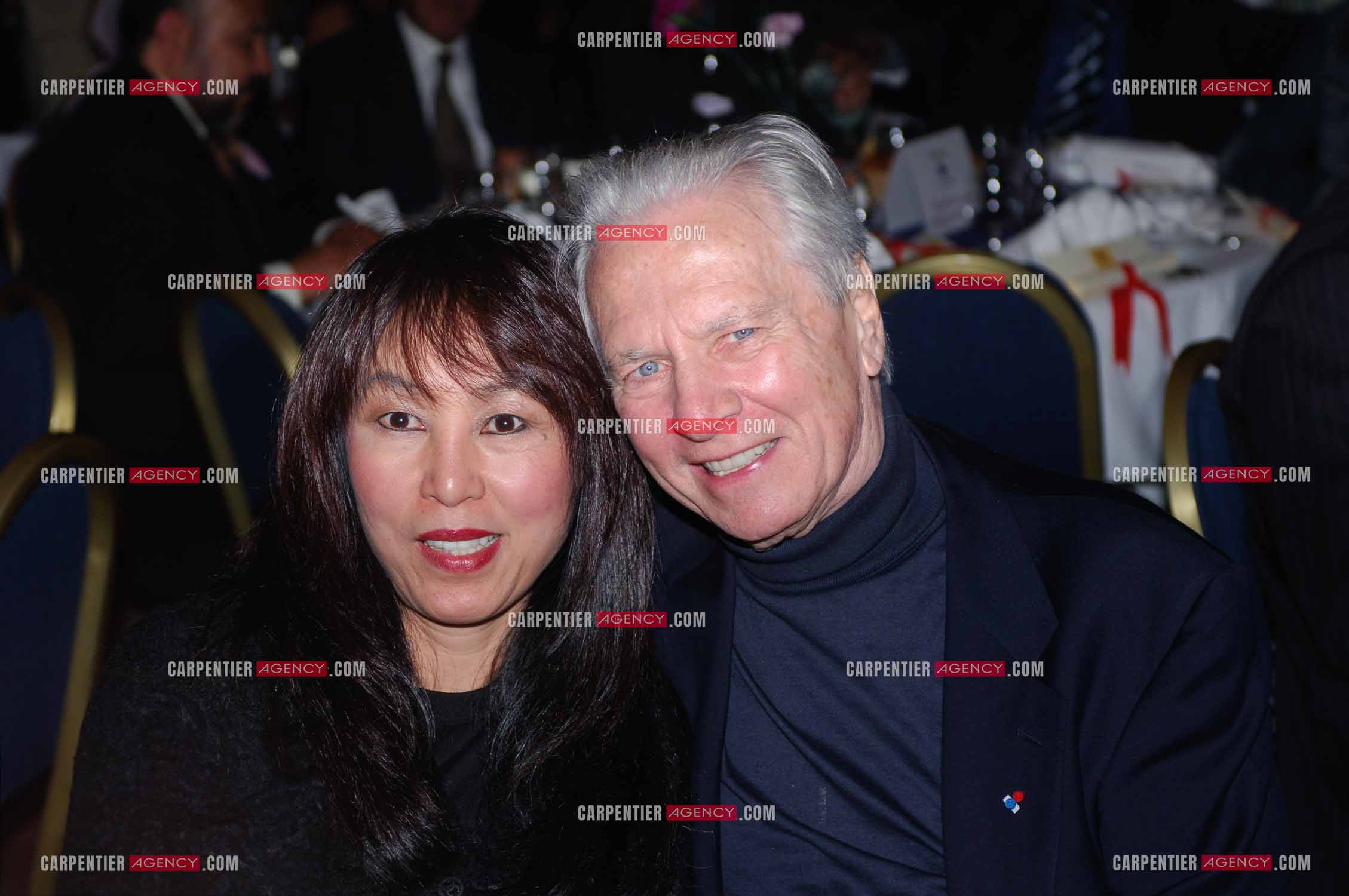 Festival du film à l'hôtel Yadis à Djerba en Tunisie du 28 au 30 Avril 2006. Le compositeur Maurice Jarre et sa femme Fui Fong Khong Jarre.