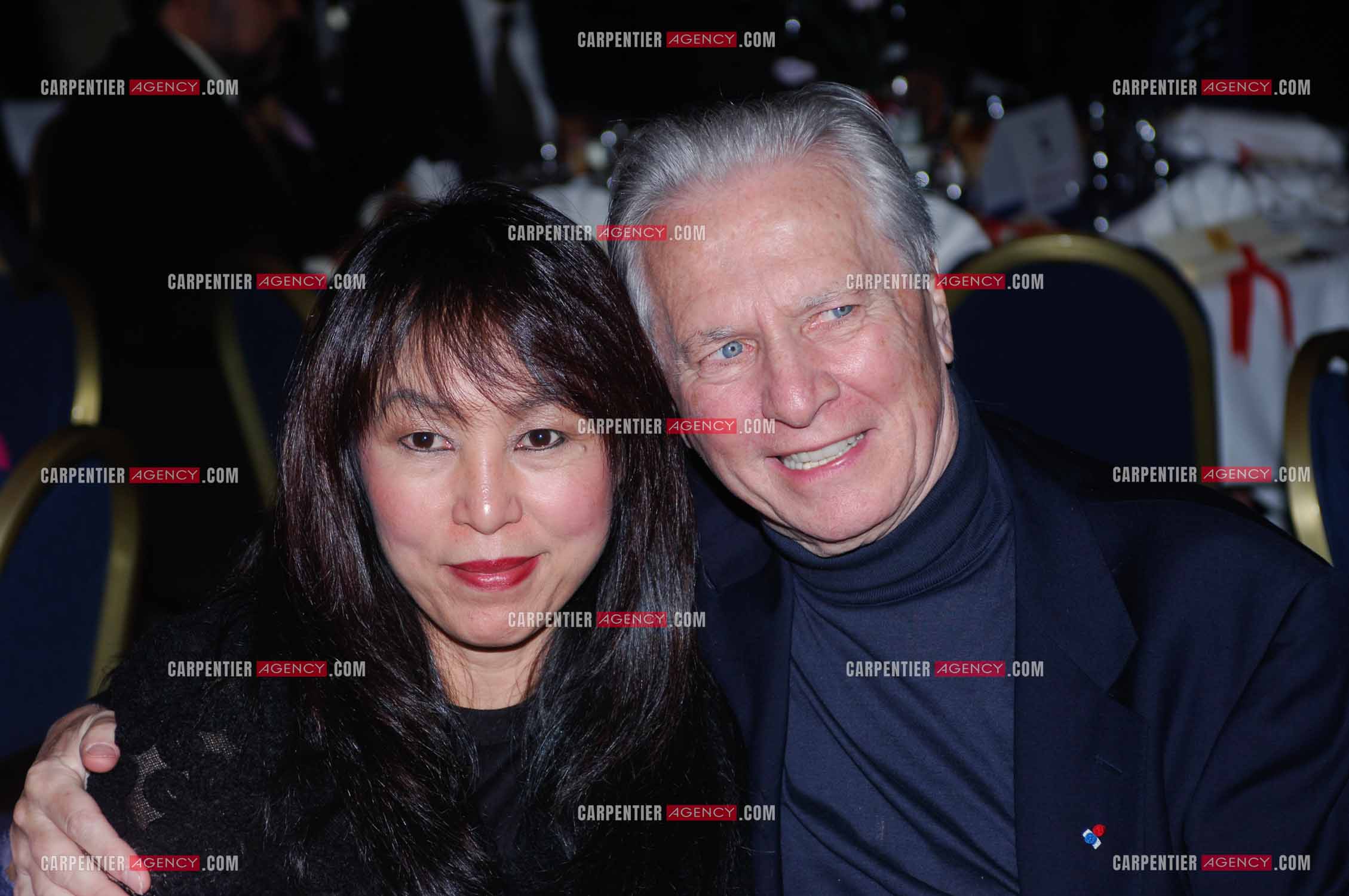 Festival du film à l'hôtel Yadis à Djerba en Tunisie du 28 au 30 Avril 2006. Le compositeur Maurice Jarre et sa femme Fui Fong Khong Jarre.