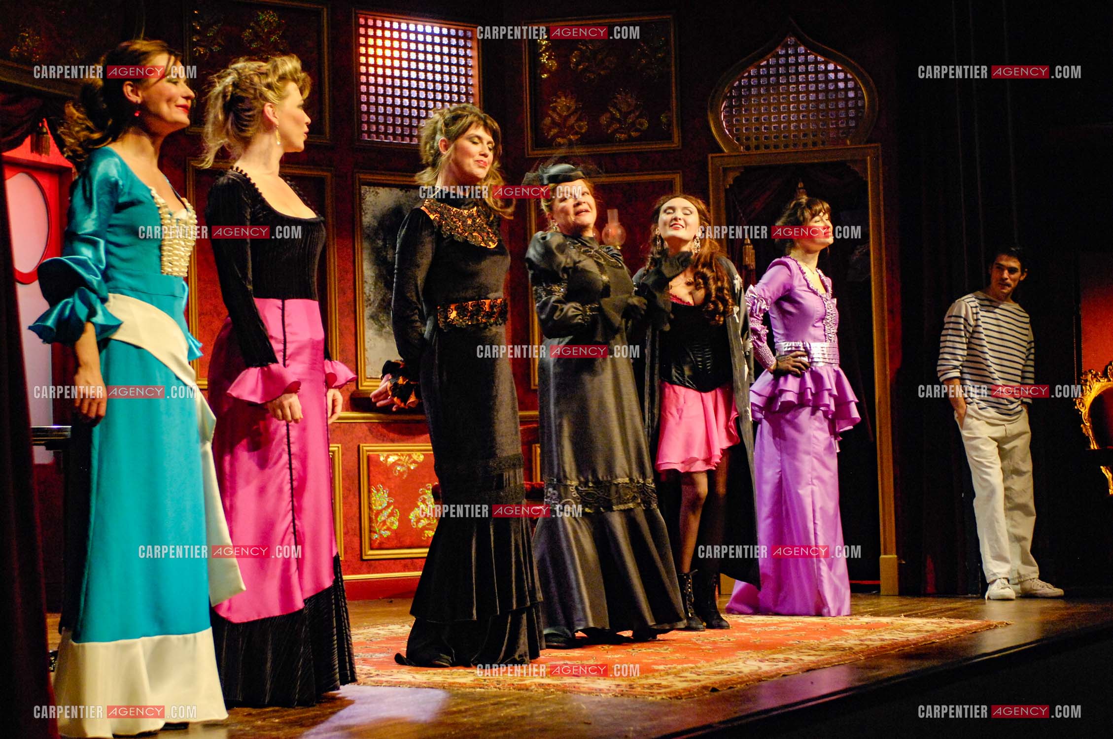 Générale de la pièce “ Les Demoiselles D'Avignon “ de Jaime Salom et les artistes, Catherine Allégret, Christelle Reboul, Laura Presgurvic, Félicien Juttner, Cécile Luciani, Serena Reinaldi et Cécile Bois au théâtre Rive Gauche à Paris le 06 Février 2008.   ( Exclusif )