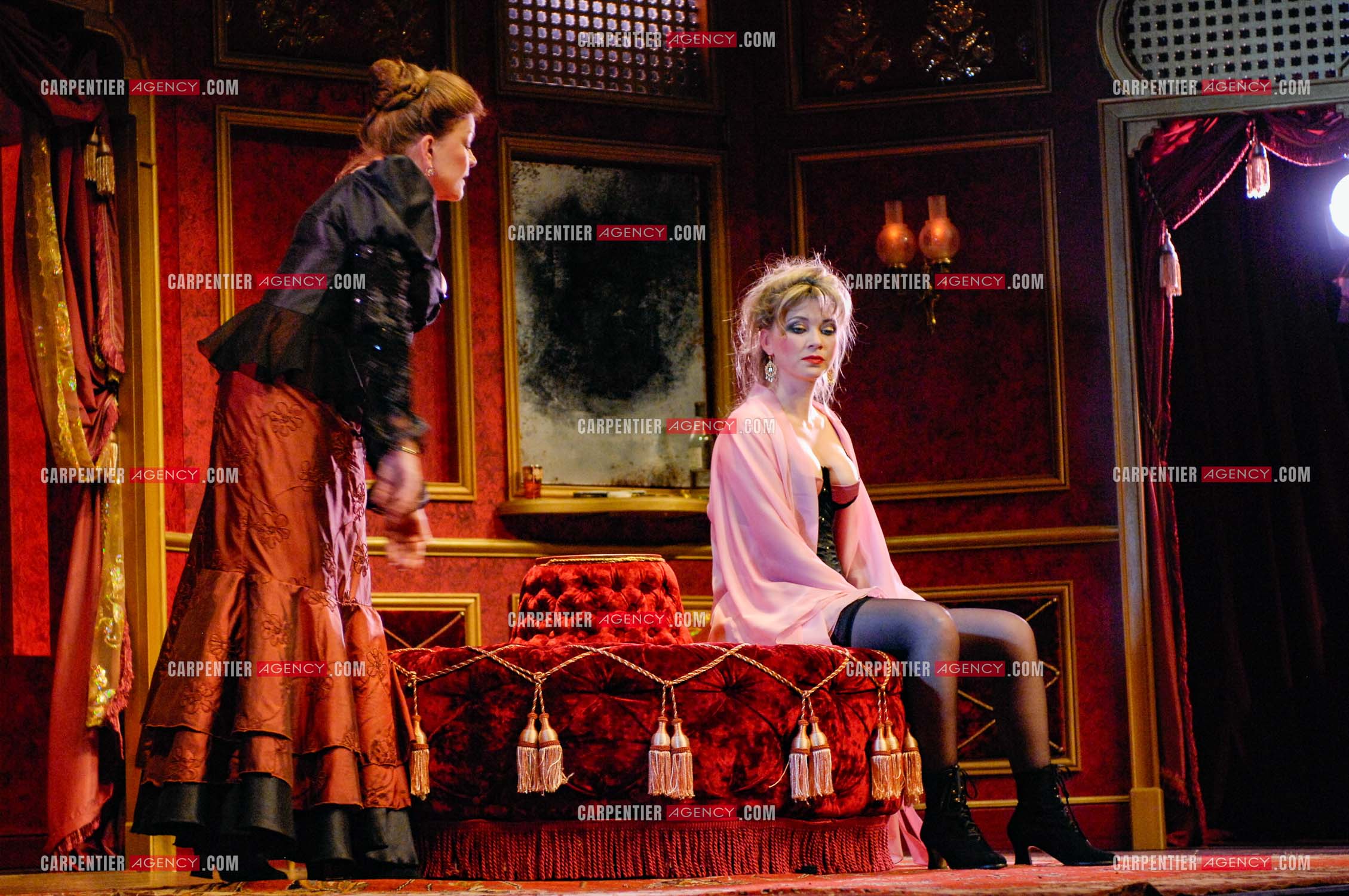 Générale de la pièce “ Les Demoiselles D'Avignon “ de Jaime Salom et les artistes, Catherine Allégret, Christelle Reboul, Laura Presgurvic, Félicien Juttner, Cécile Luciani, Serena Reinaldi et Cécile Bois au théâtre Rive Gauche à Paris le 06 Février 2008.   ( Exclusif )