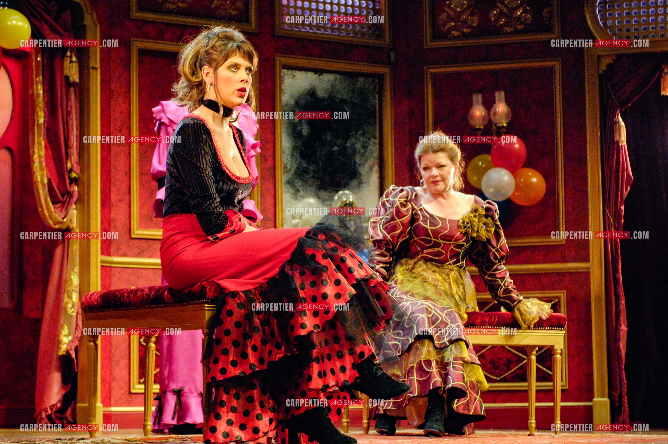 Générale de la pièce “ Les Demoiselles D'Avignon “ de Jaime Salom et les artistes, Catherine Allégret, Christelle Reboul, Laura Presgurvic, Félicien Juttner, Cécile Luciani, Serena Reinaldi et Cécile Bois au théâtre Rive Gauche à Paris le 06 Février 2008.   ( Exclusif )