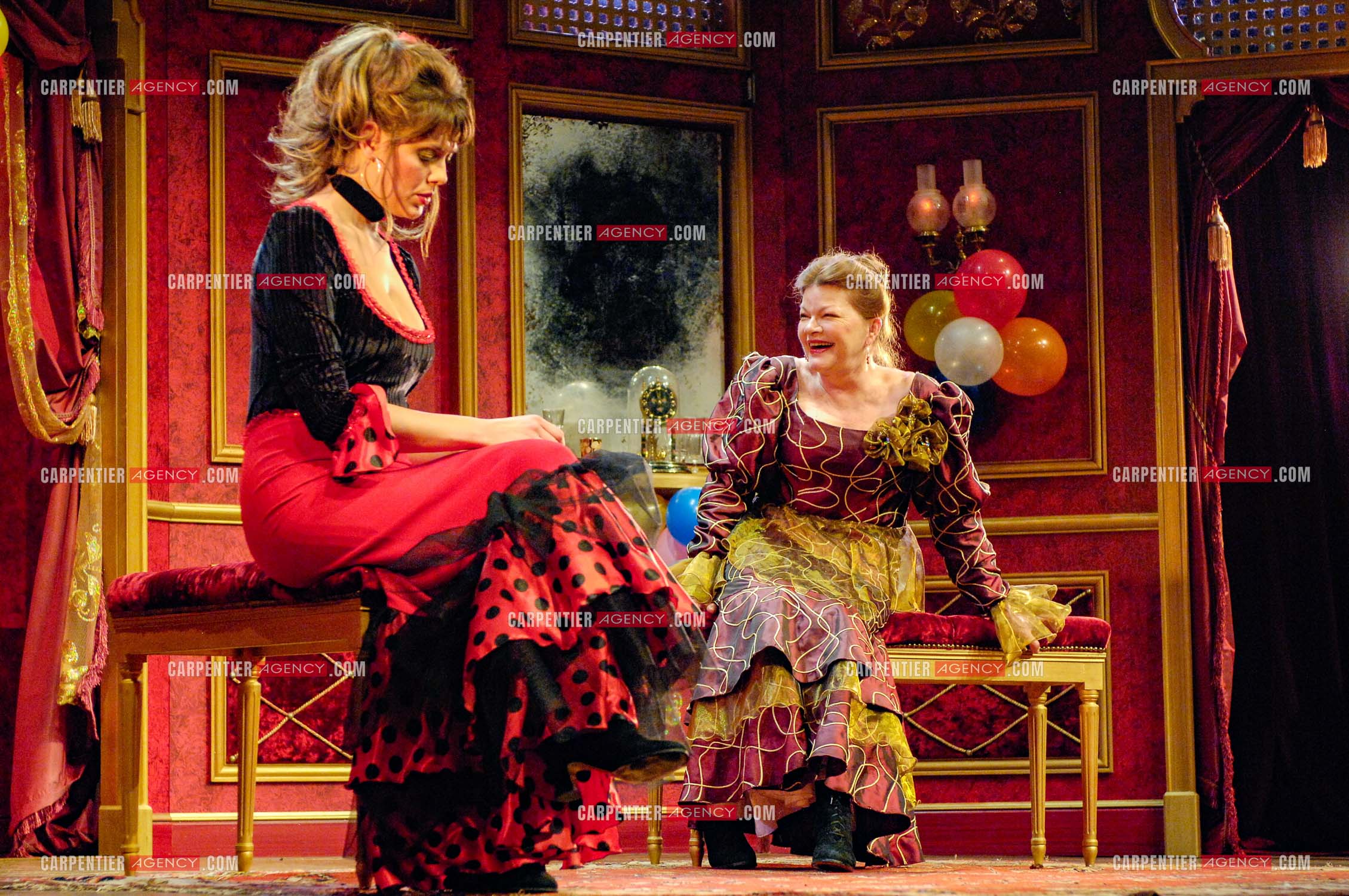 Générale de la pièce “ Les Demoiselles D'Avignon “ de Jaime Salom et les artistes, Catherine Allégret, Christelle Reboul, Laura Presgurvic, Félicien Juttner, Cécile Luciani, Serena Reinaldi et Cécile Bois au théâtre Rive Gauche à Paris le 06 Février 2008.   ( Exclusif )