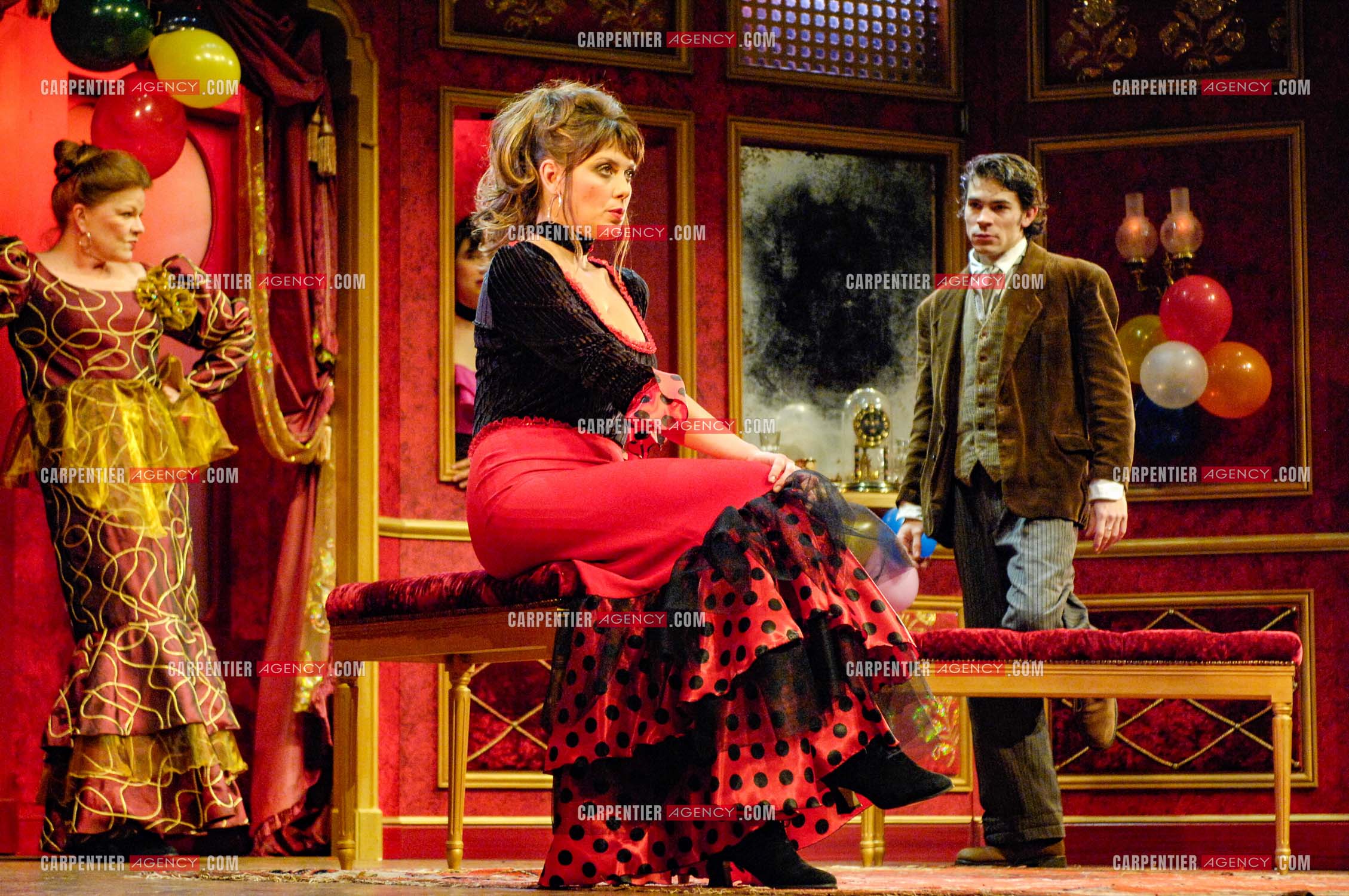 Générale de la pièce “ Les Demoiselles D'Avignon “ de Jaime Salom et les artistes, Catherine Allégret, Christelle Reboul, Laura Presgurvic, Félicien Juttner, Cécile Luciani, Serena Reinaldi et Cécile Bois au théâtre Rive Gauche à Paris le 06 Février 2008.   ( Exclusif )