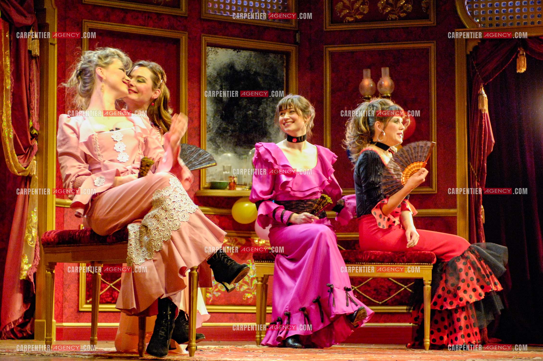 Générale de la pièce “ Les Demoiselles D'Avignon “ de Jaime Salom et les artistes, Catherine Allégret, Christelle Reboul, Laura Presgurvic, Félicien Juttner, Cécile Luciani, Serena Reinaldi et Cécile Bois au théâtre Rive Gauche à Paris le 06 Février 2008.   ( Exclusif )