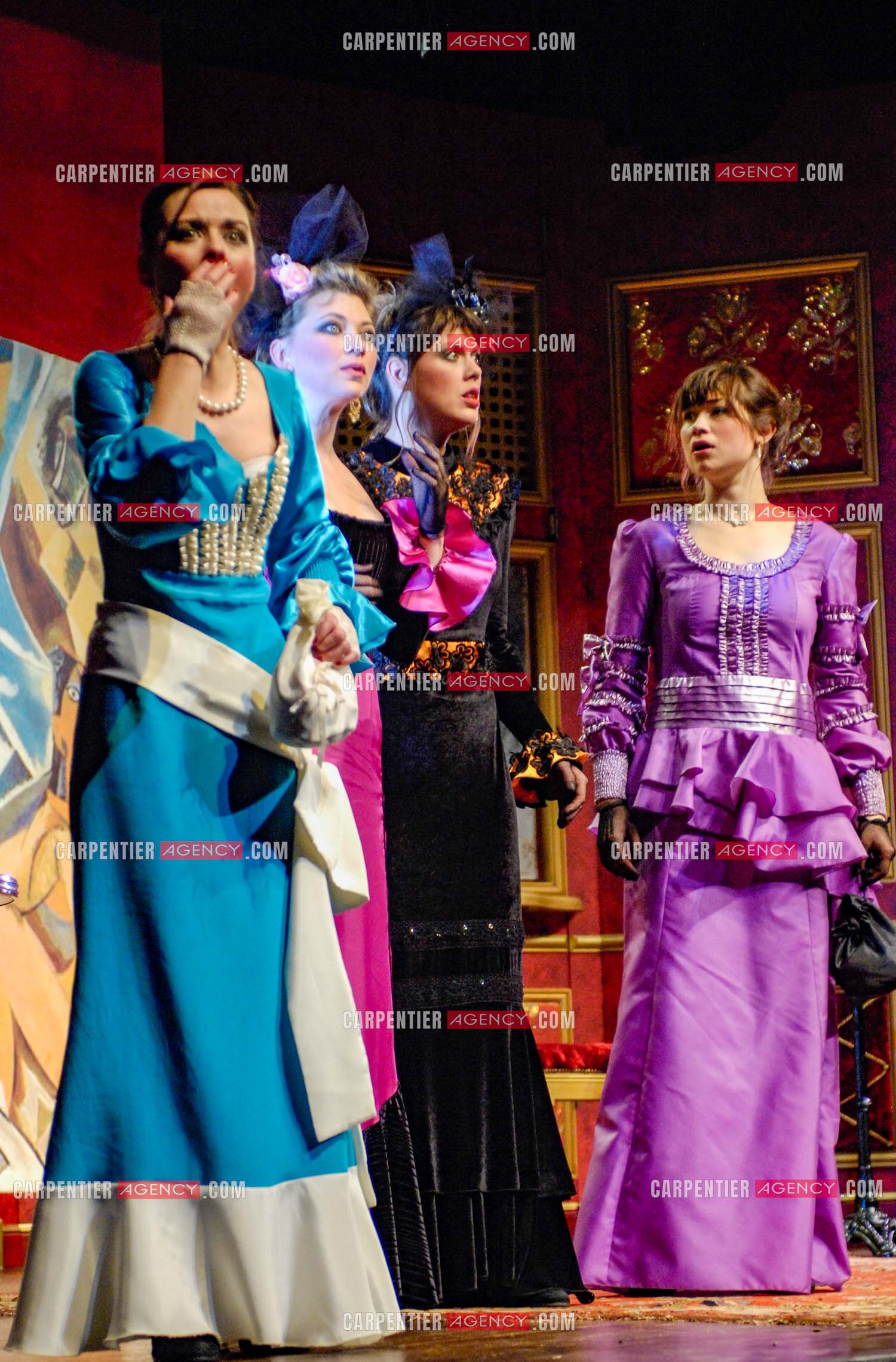 Générale de la pièce “ Les Demoiselles D'Avignon “ de Jaime Salom et les artistes, Catherine Allégret, Christelle Reboul, Laura Presgurvic, Félicien Juttner, Cécile Luciani, Serena Reinaldi et Cécile Bois au théâtre Rive Gauche à Paris le 06 Février 2008.   ( Exclusif )