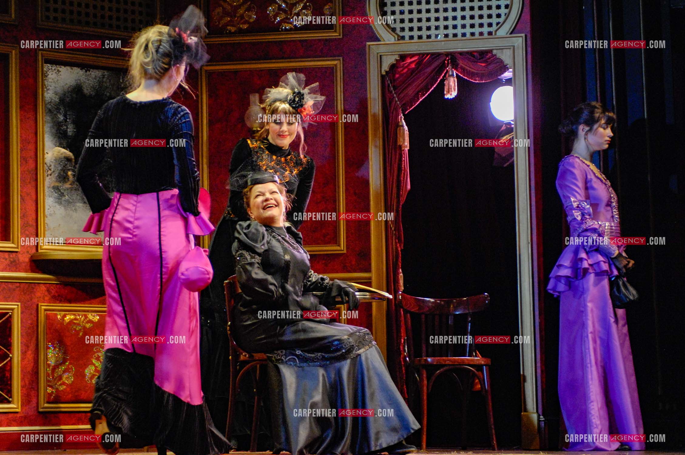 Générale de la pièce “ Les Demoiselles D'Avignon “ de Jaime Salom et les artistes, Catherine Allégret, Christelle Reboul, Laura Presgurvic, Félicien Juttner, Cécile Luciani, Serena Reinaldi et Cécile Bois au théâtre Rive Gauche à Paris le 06 Février 2008.   ( Exclusif )