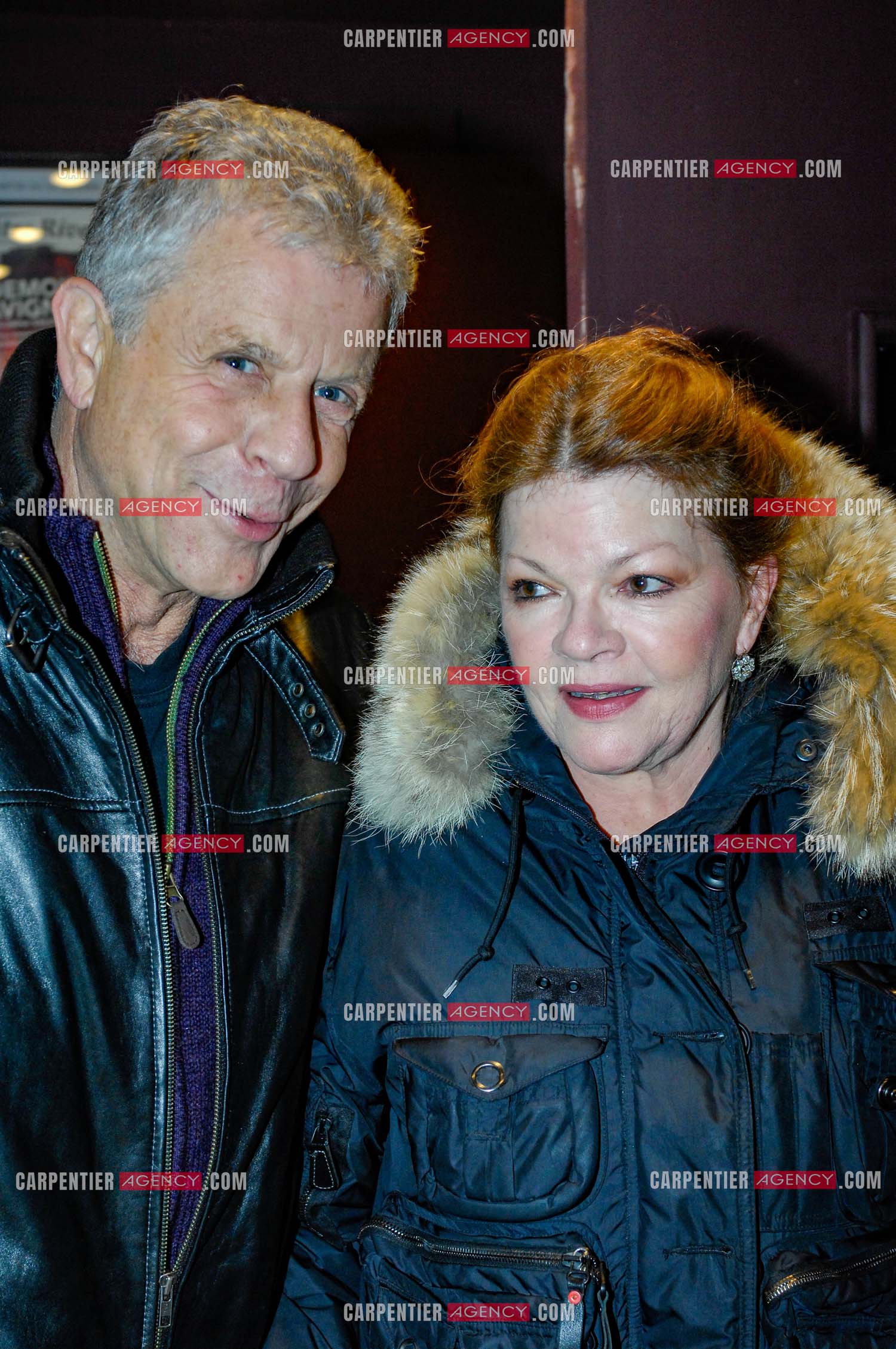 Générale de la pièce “ Les Demoiselles D'Avignon “ de Jaime Salom au théâtre Rive Gauche à Paris le 06 Février 2008. Dans les loges, l'actrice Catherine Allégret et l'acteur Georges Beller.   ( Exclusif )